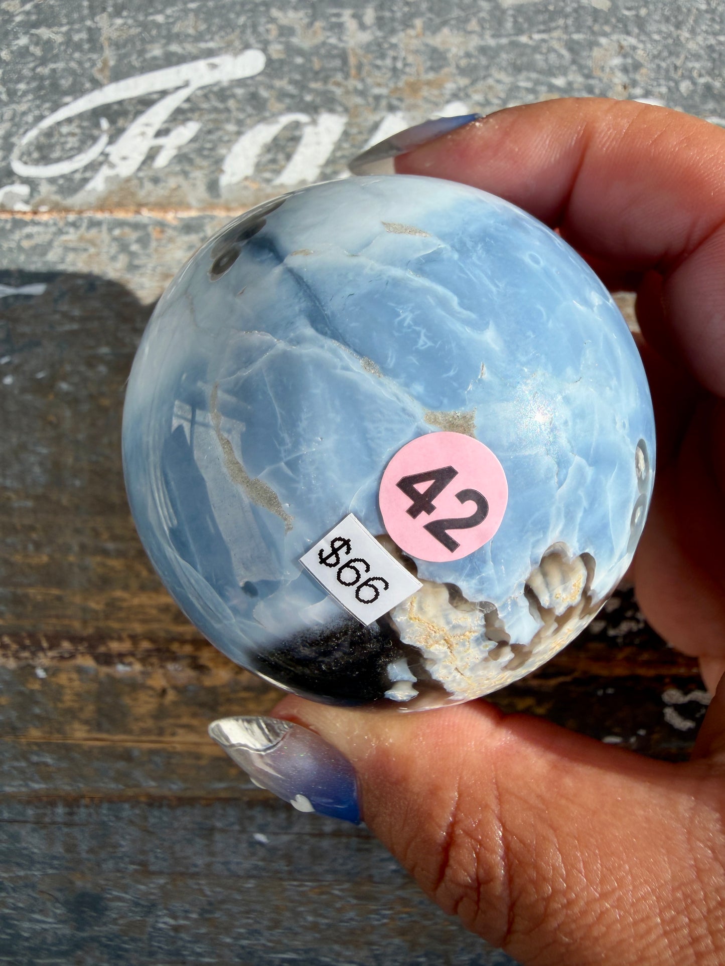 Gorgeous Blue Opal Sphere | India | Opt 42