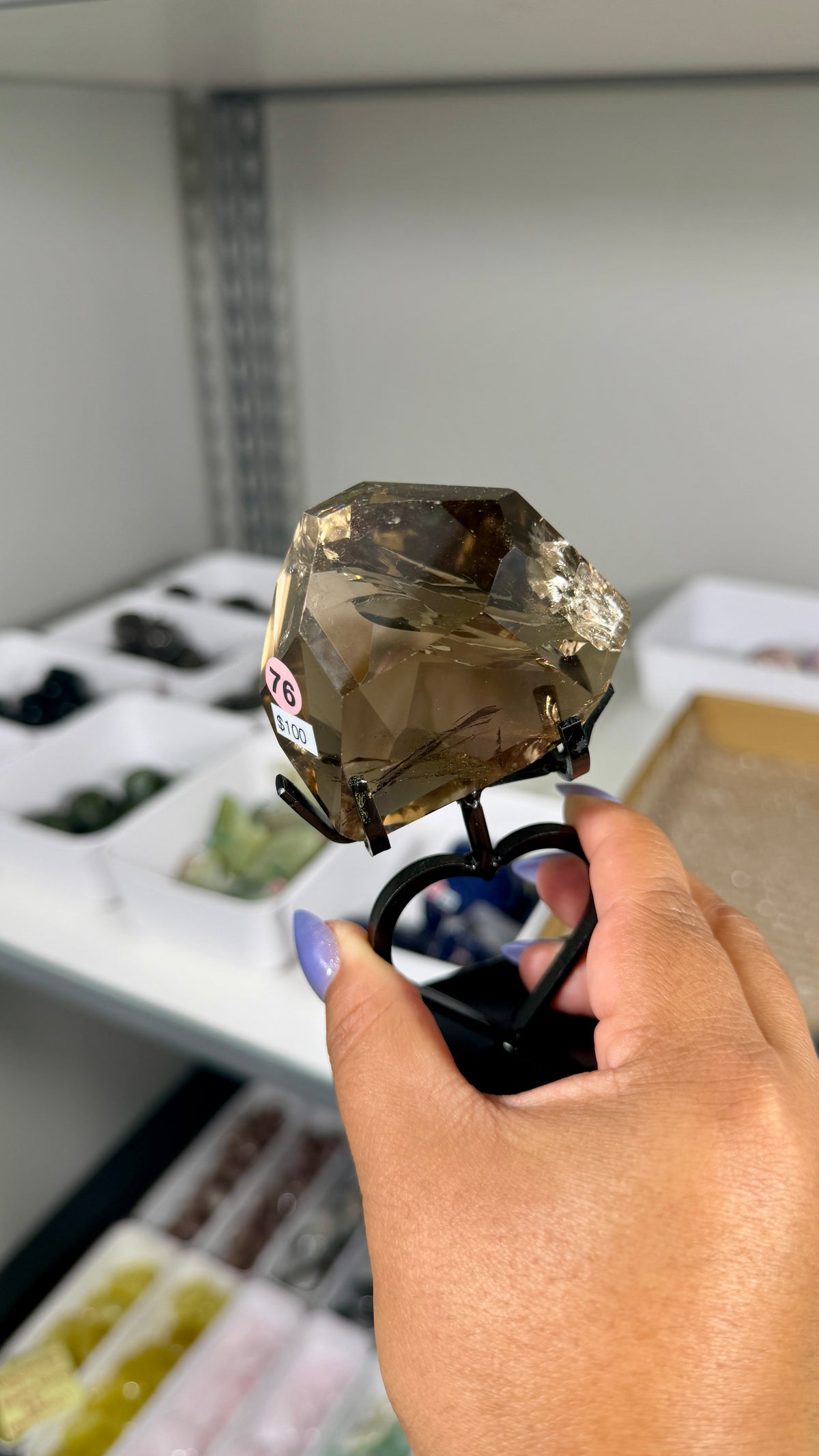 Gorgeous High Quality Smokey Quartz Freeform with Stand | Brazil | Opt 76