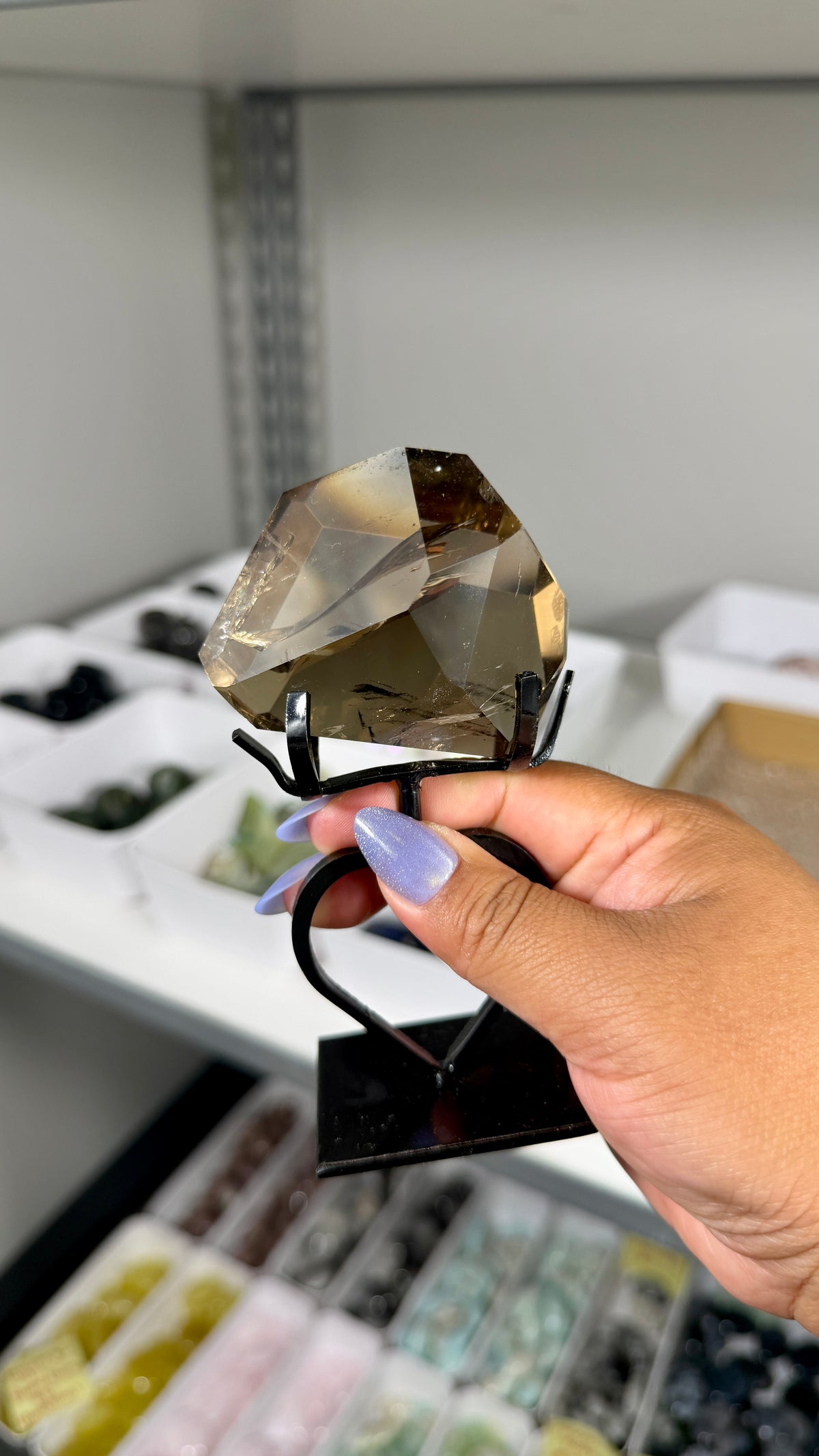 Gorgeous High Quality Smokey Quartz Freeform with Stand | Brazil | Opt 76