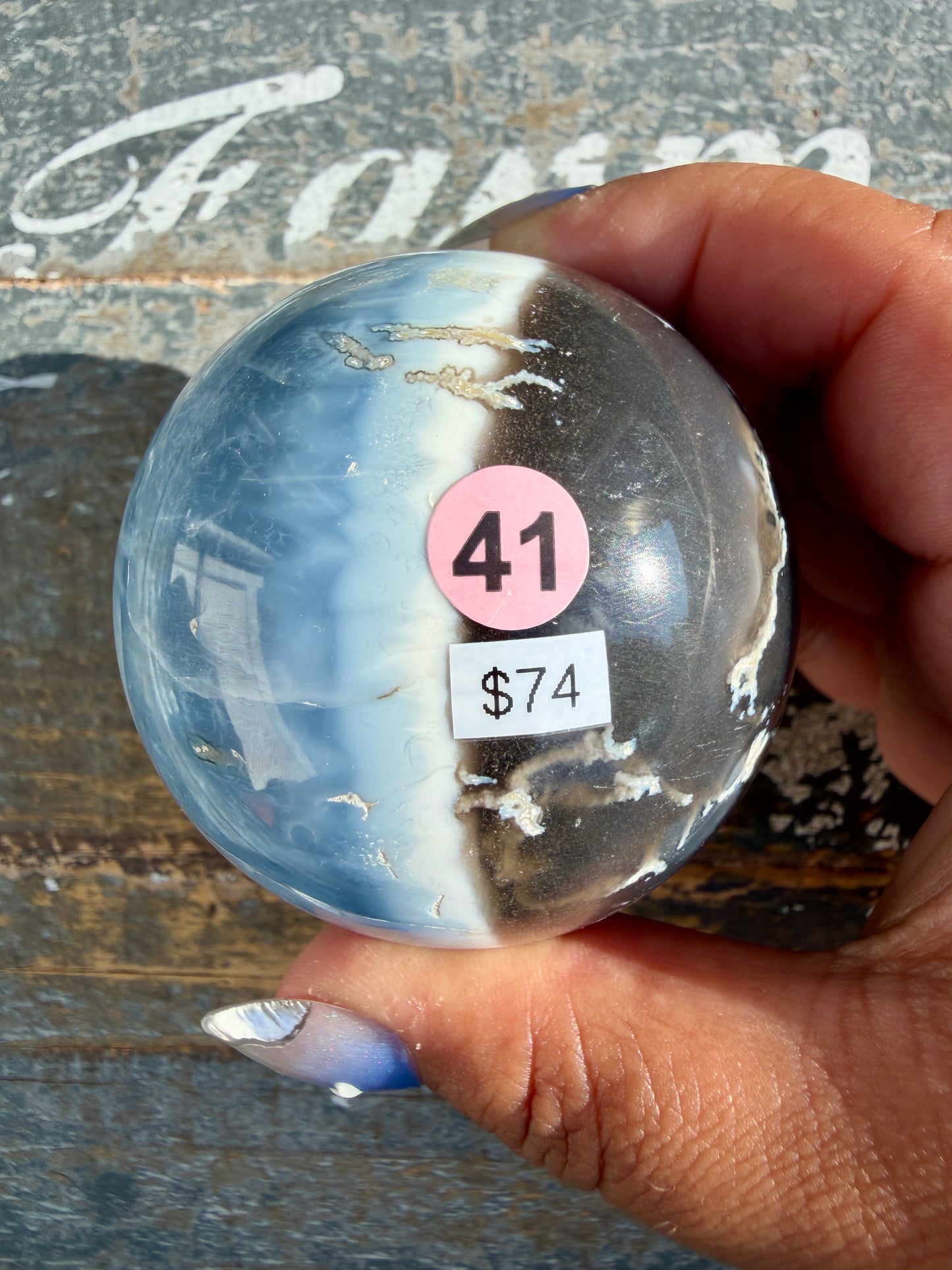 Gorgeous Blue Opal Sphere | India | Opt 41