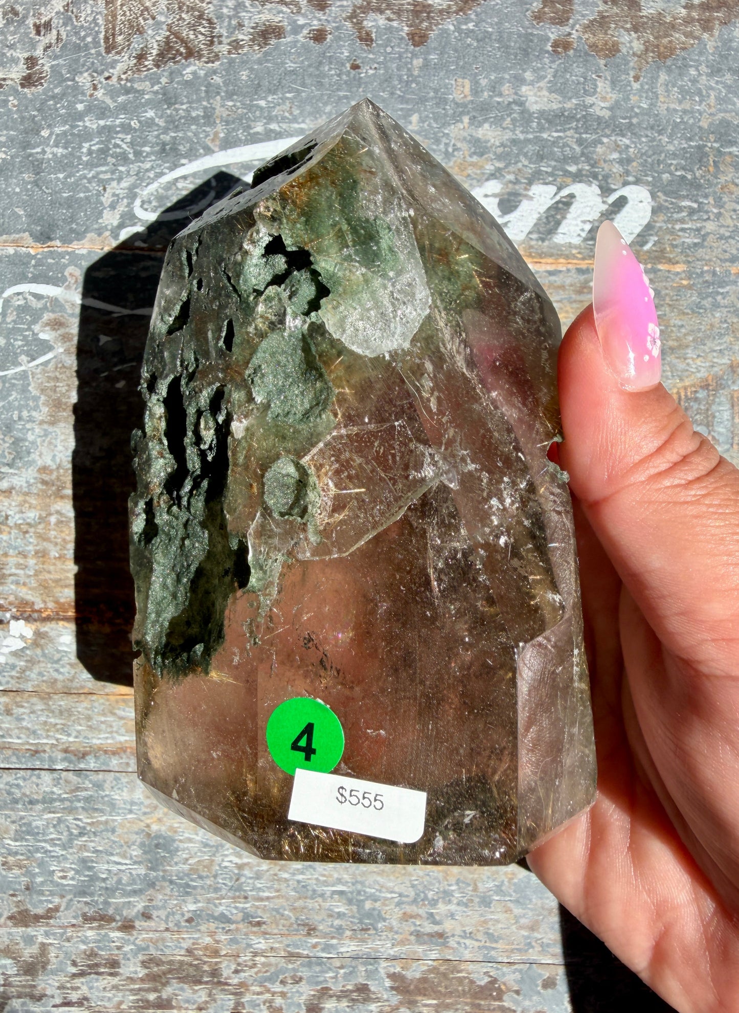 Gorgeous Himalayan Quartz with Chlorite & Rutile | India | Opt 4