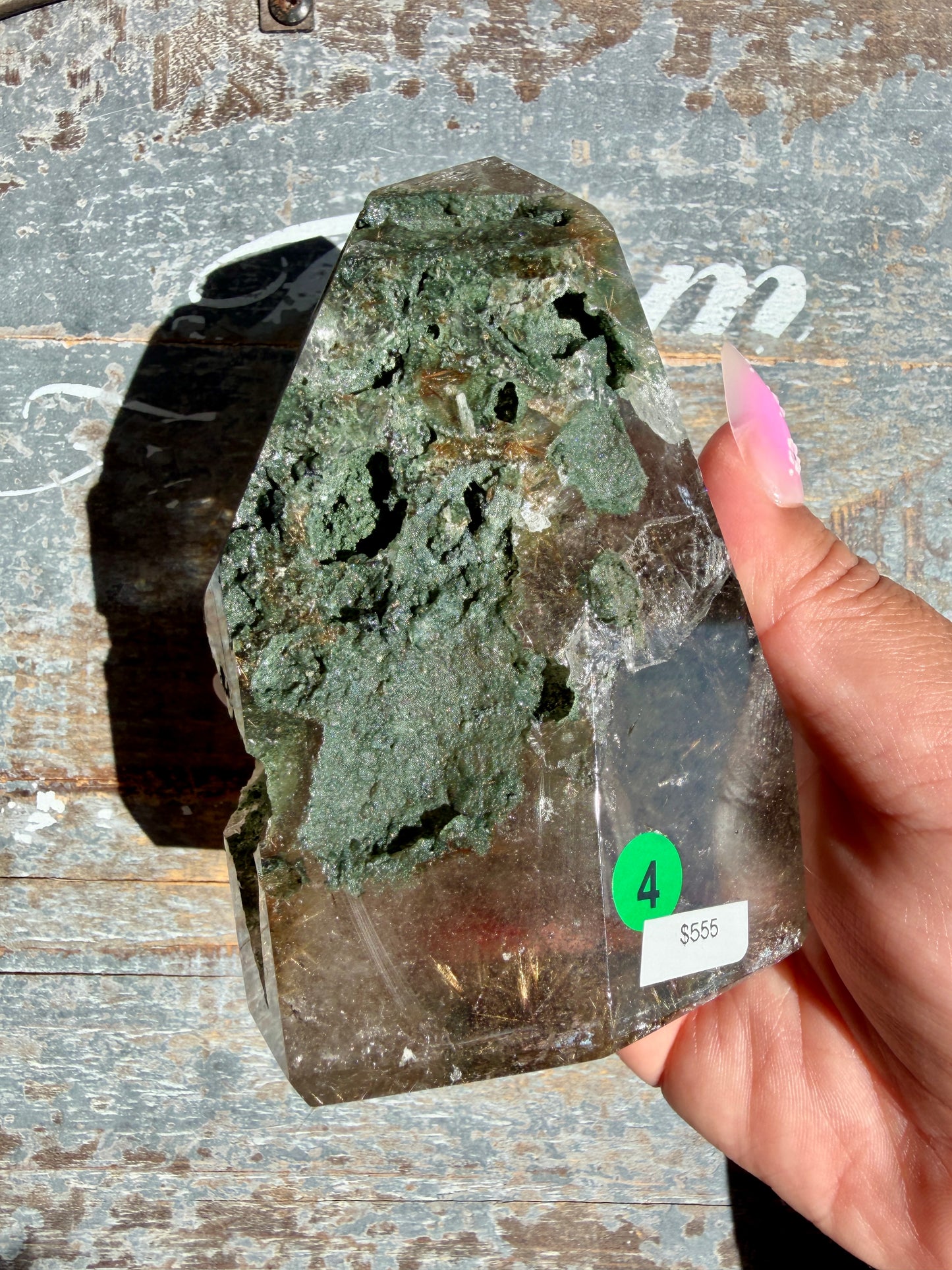 Gorgeous Himalayan Quartz with Chlorite & Rutile | India | Opt 4