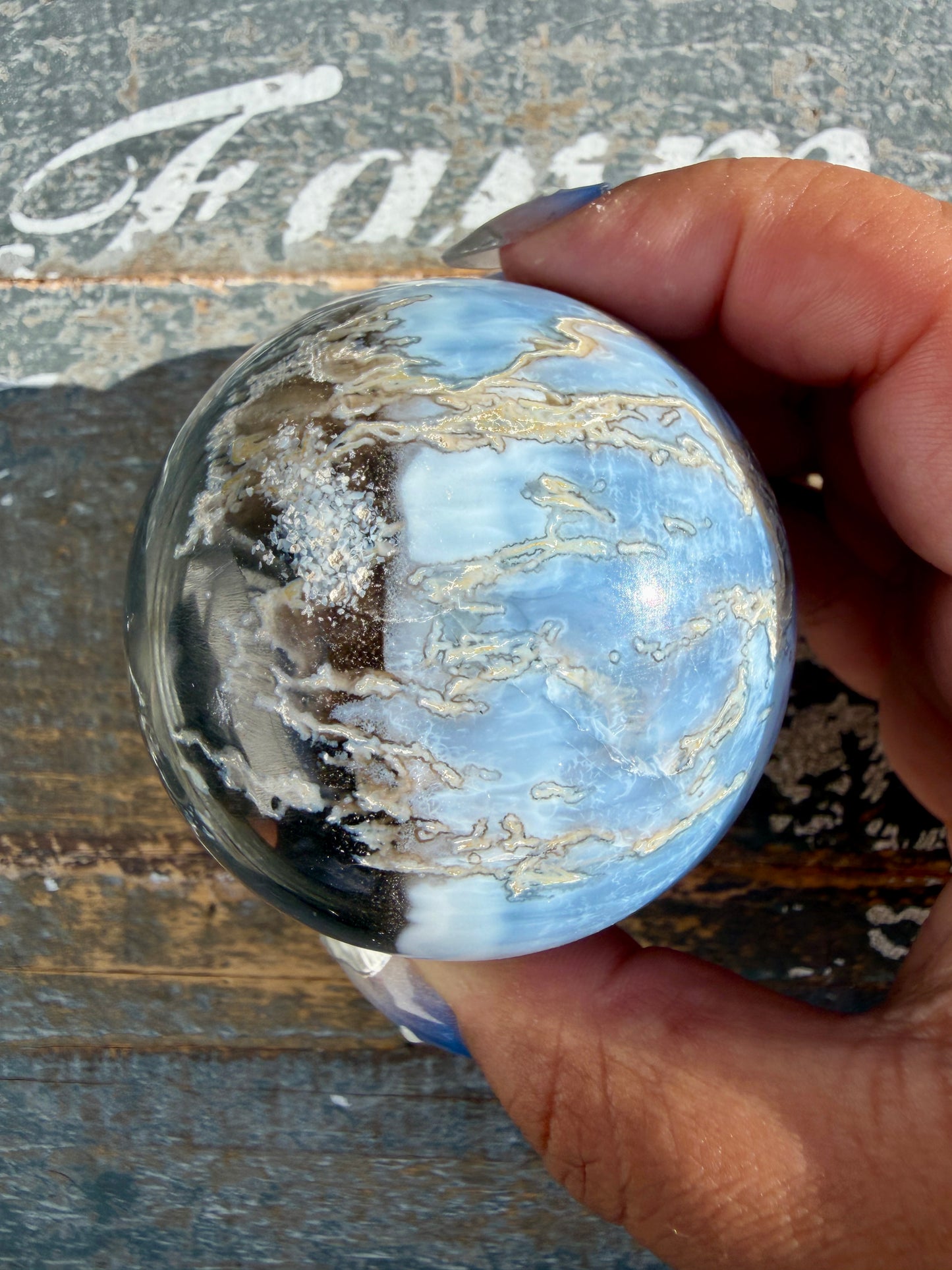 Gorgeous Blue Opal Sphere | India | Opt 41