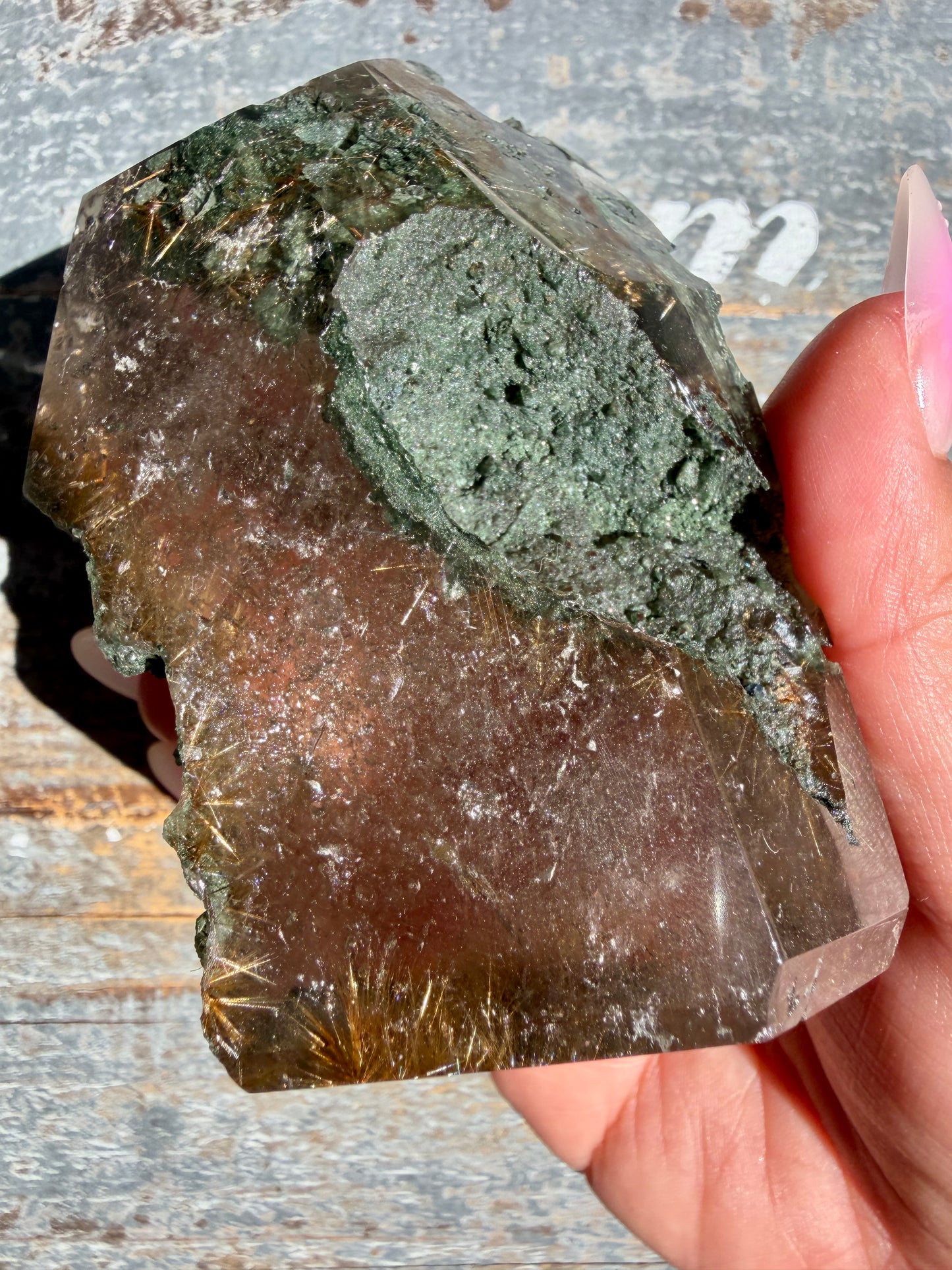 Gorgeous Himalayan Quartz with Chlorite & Rutile | India | Opt 4