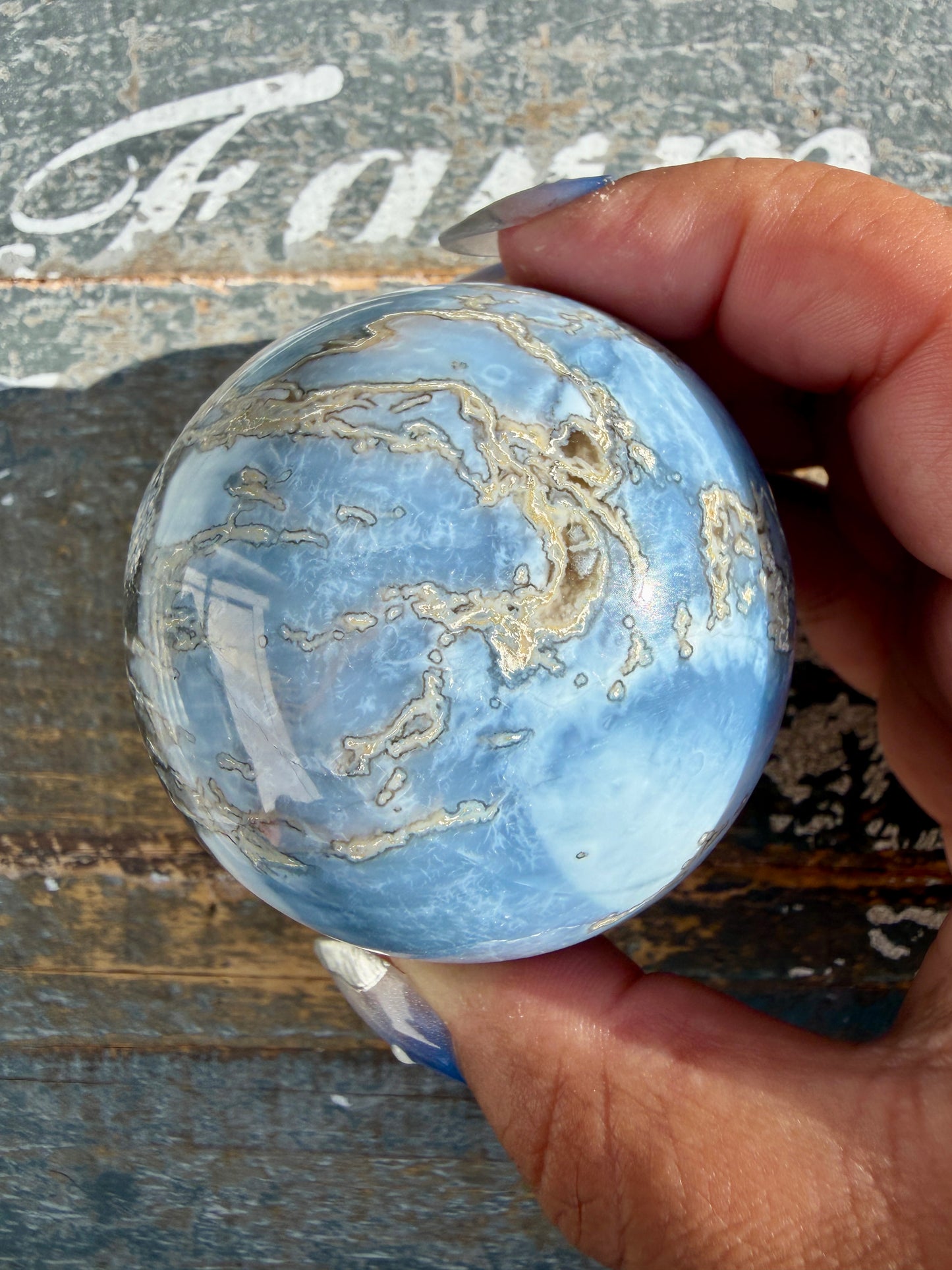 Gorgeous Blue Opal Sphere | India | Opt 41