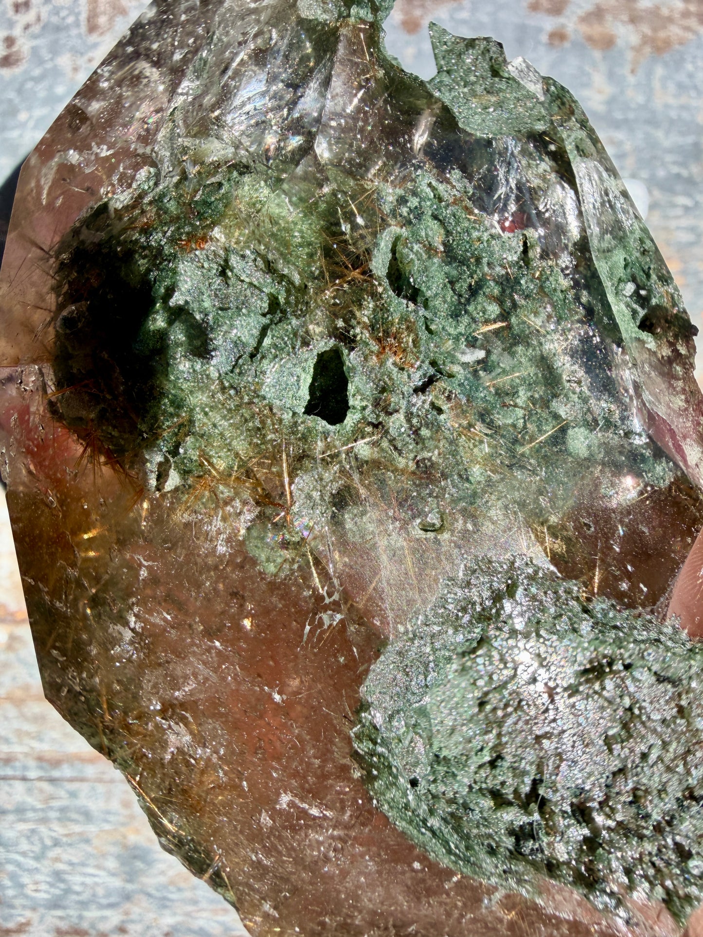 Gorgeous Himalayan Quartz with Chlorite & Rutile | India | Opt 4