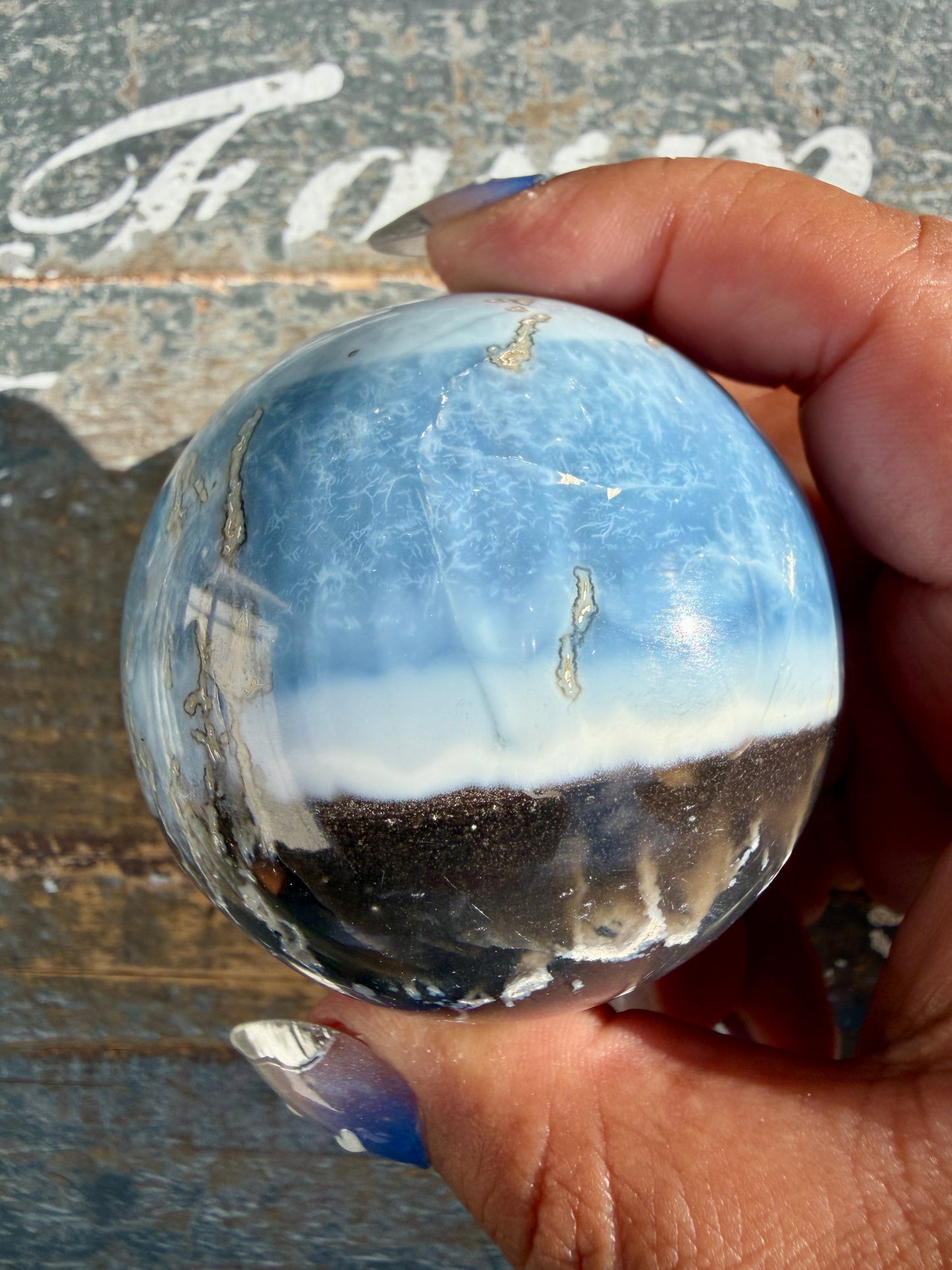 Gorgeous Blue Opal Sphere | India | Opt 41