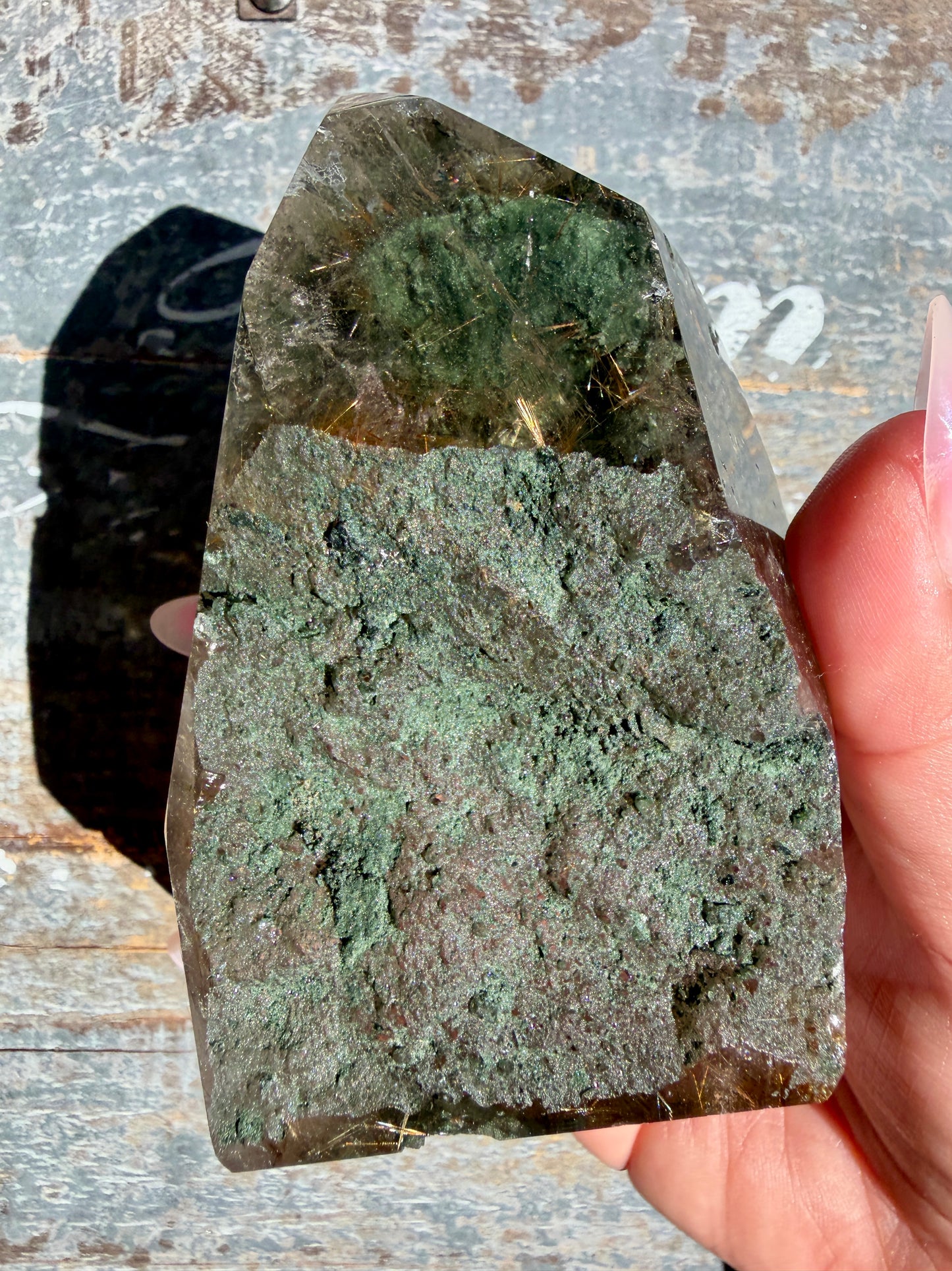 Gorgeous Himalayan Quartz with Chlorite & Rutile | India | Opt 4