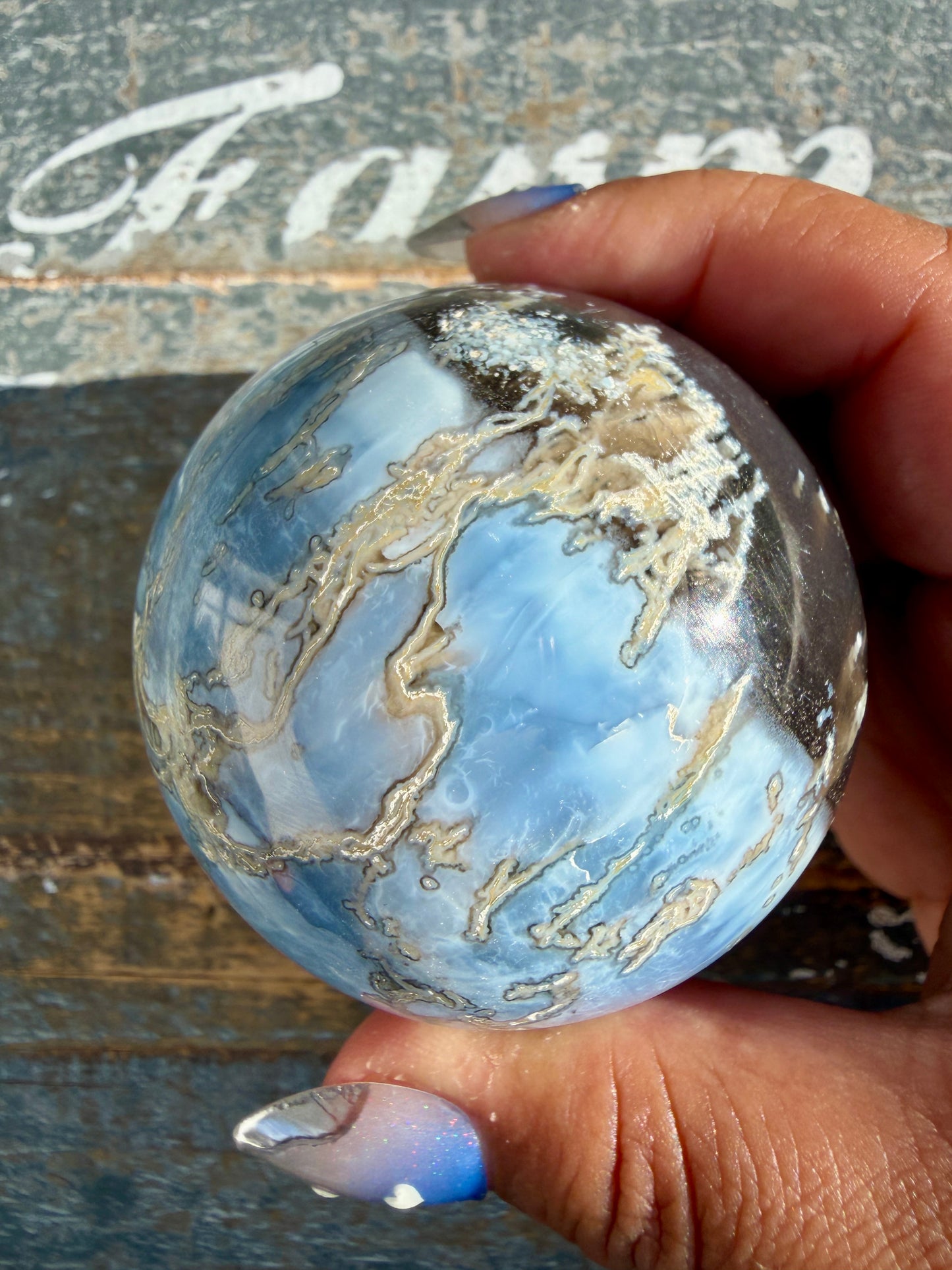 Gorgeous Blue Opal Sphere | India | Opt 41