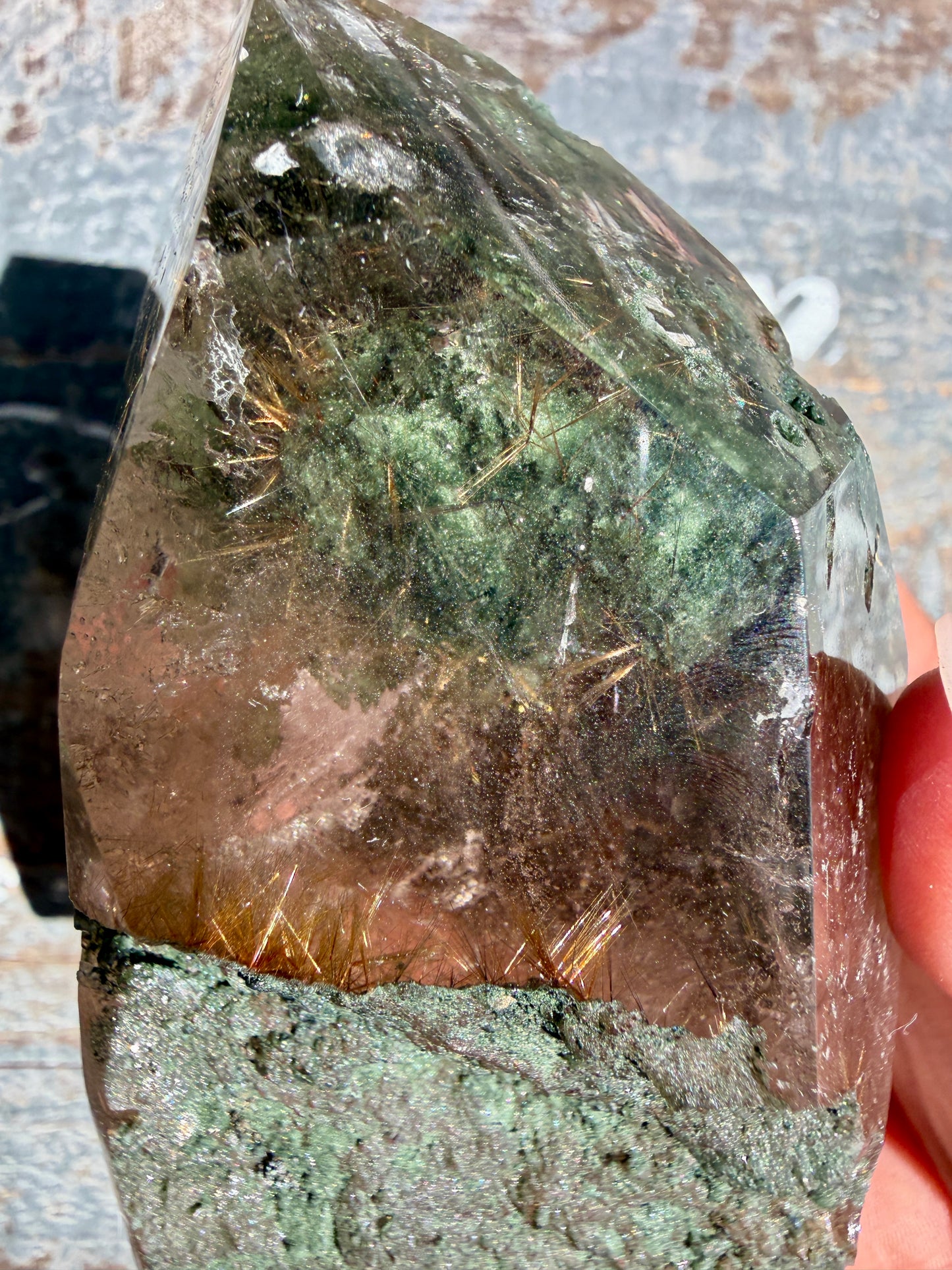 Gorgeous Himalayan Quartz with Chlorite & Rutile | India | Opt 4