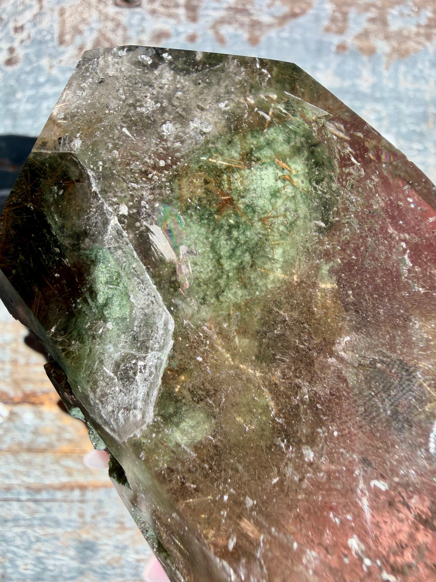 Gorgeous Himalayan Quartz with Chlorite & Rutile | India | Opt 4