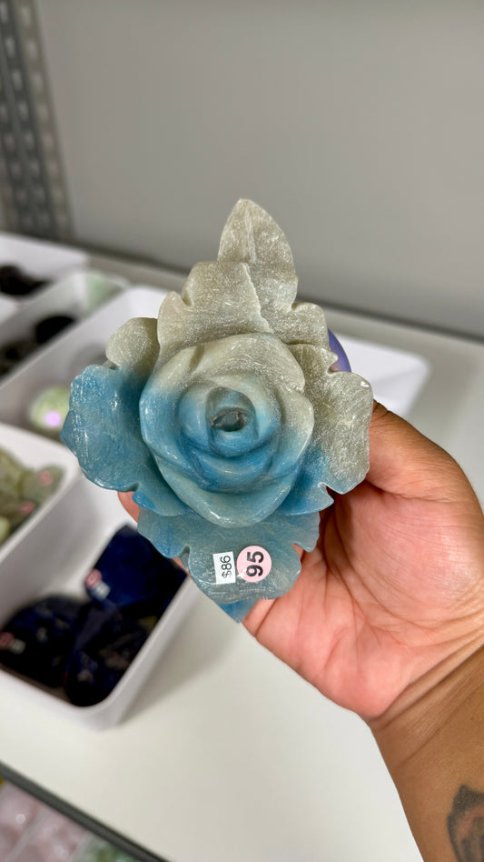 Gorgeous Hand Carved Trolleite Flower | Opt 95 (Discounted due to polish - 50% off)