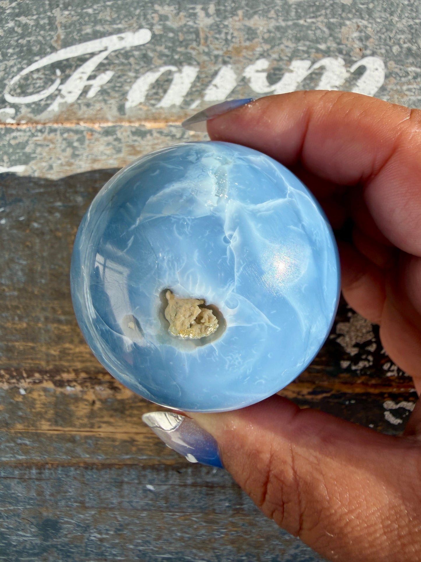 Gorgeous Blue Opal Sphere | India | Opt 49
