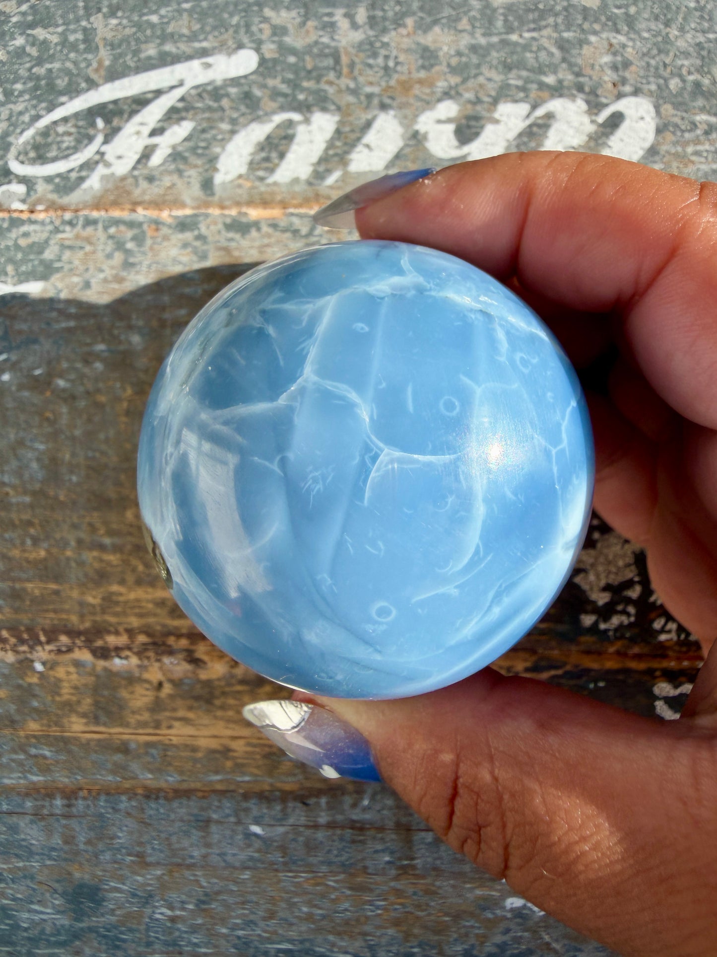 Gorgeous Blue Opal Sphere | India | Opt 49