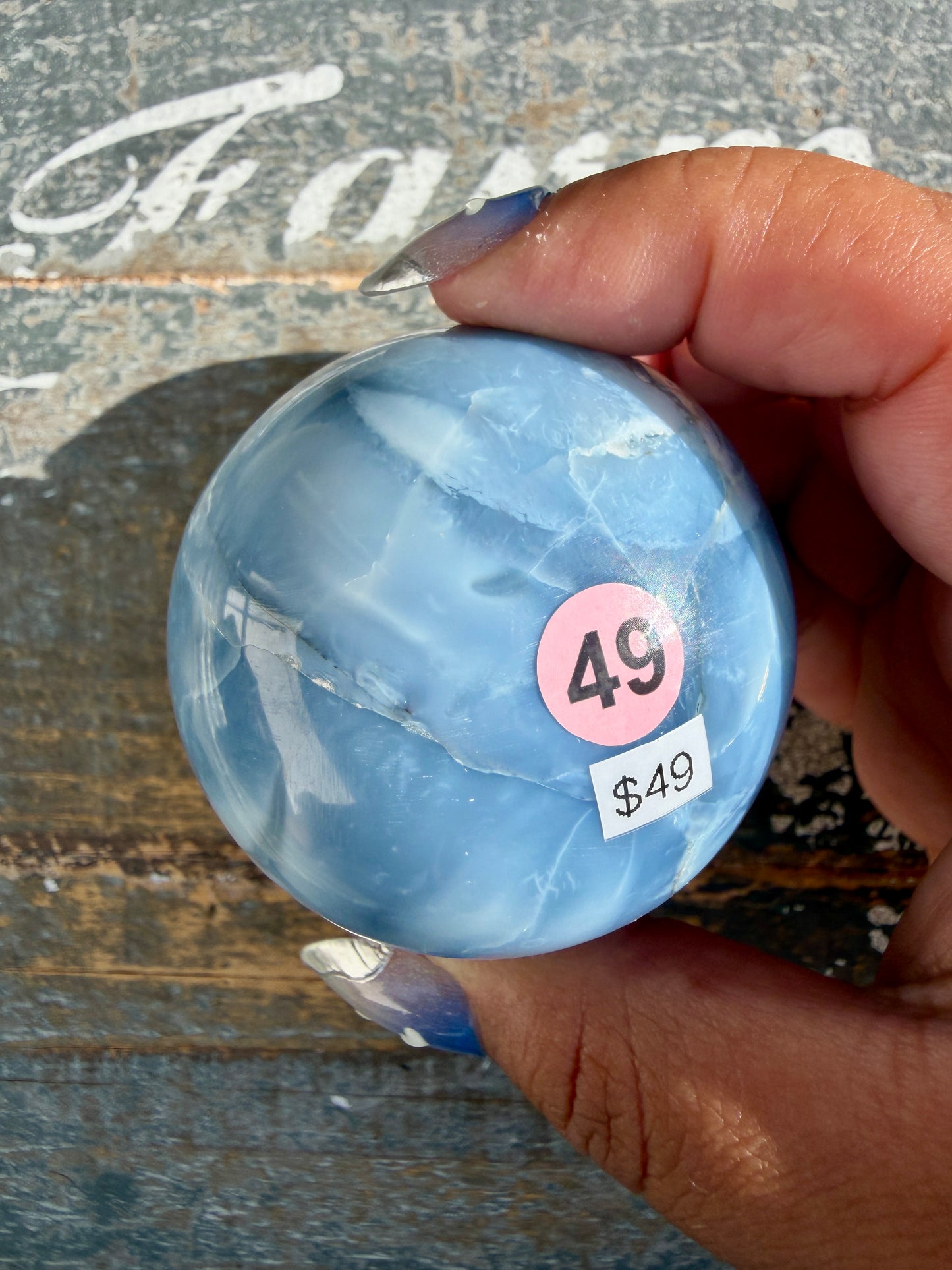 Gorgeous Blue Opal Sphere | India | Opt 49