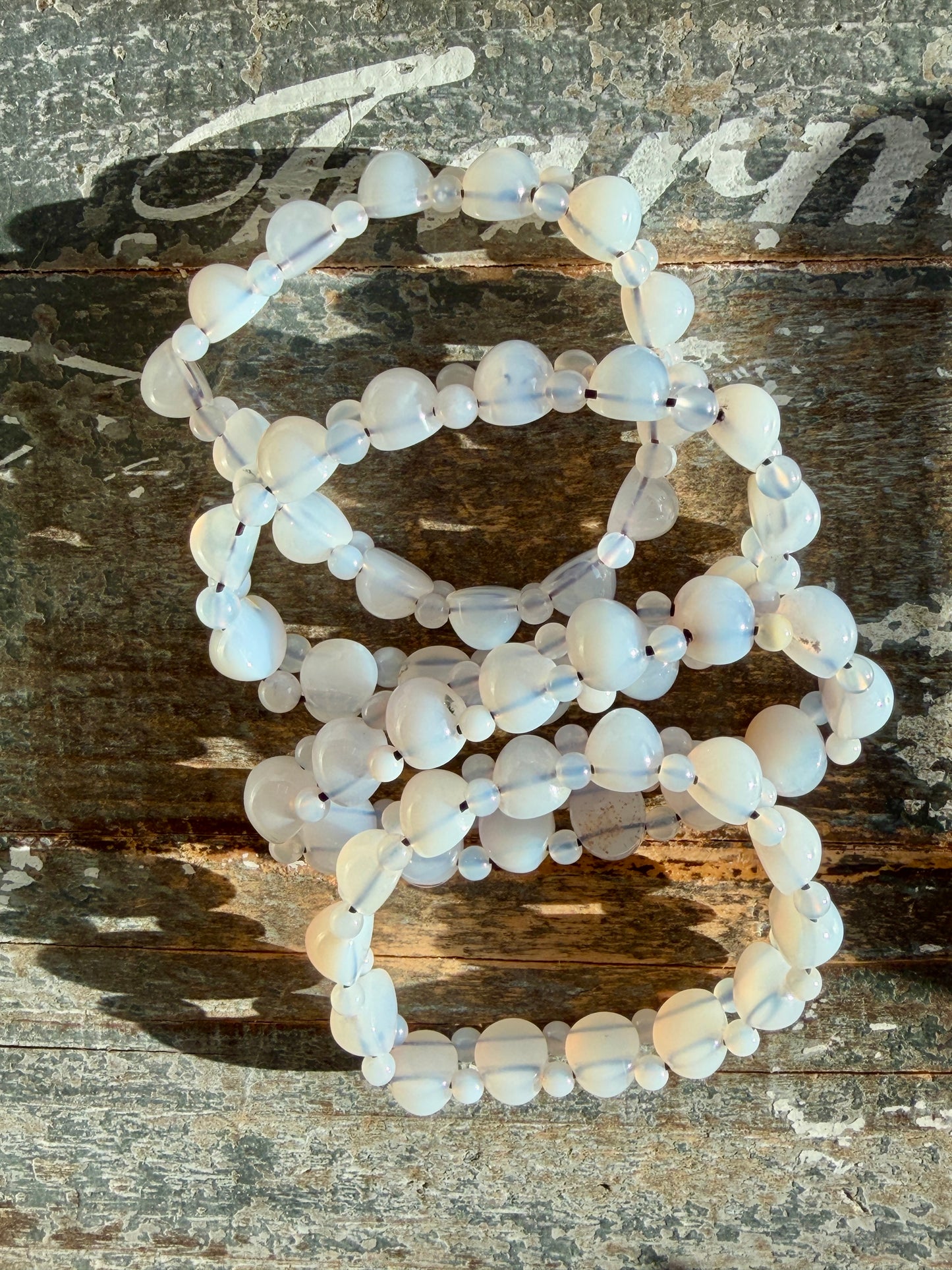 One (1) Pale Blue Chalcedony Bracelet | Wrist Size: 6.5" | 12mm