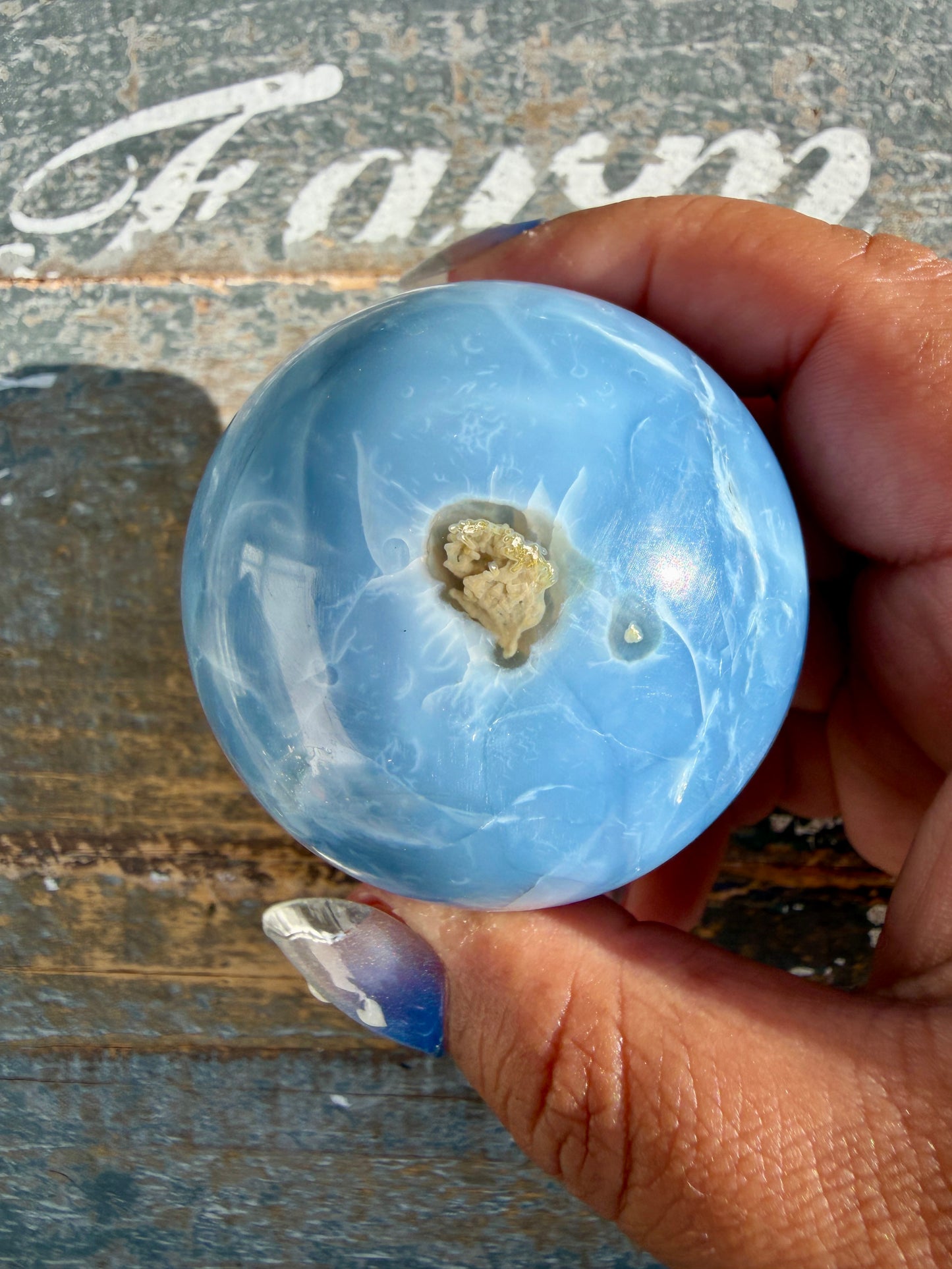 Gorgeous Blue Opal Sphere | India | Opt 49