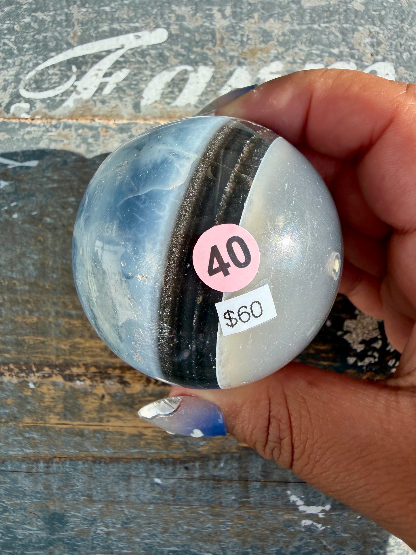 Gorgeous Blue Opal Sphere | India | Opt 40