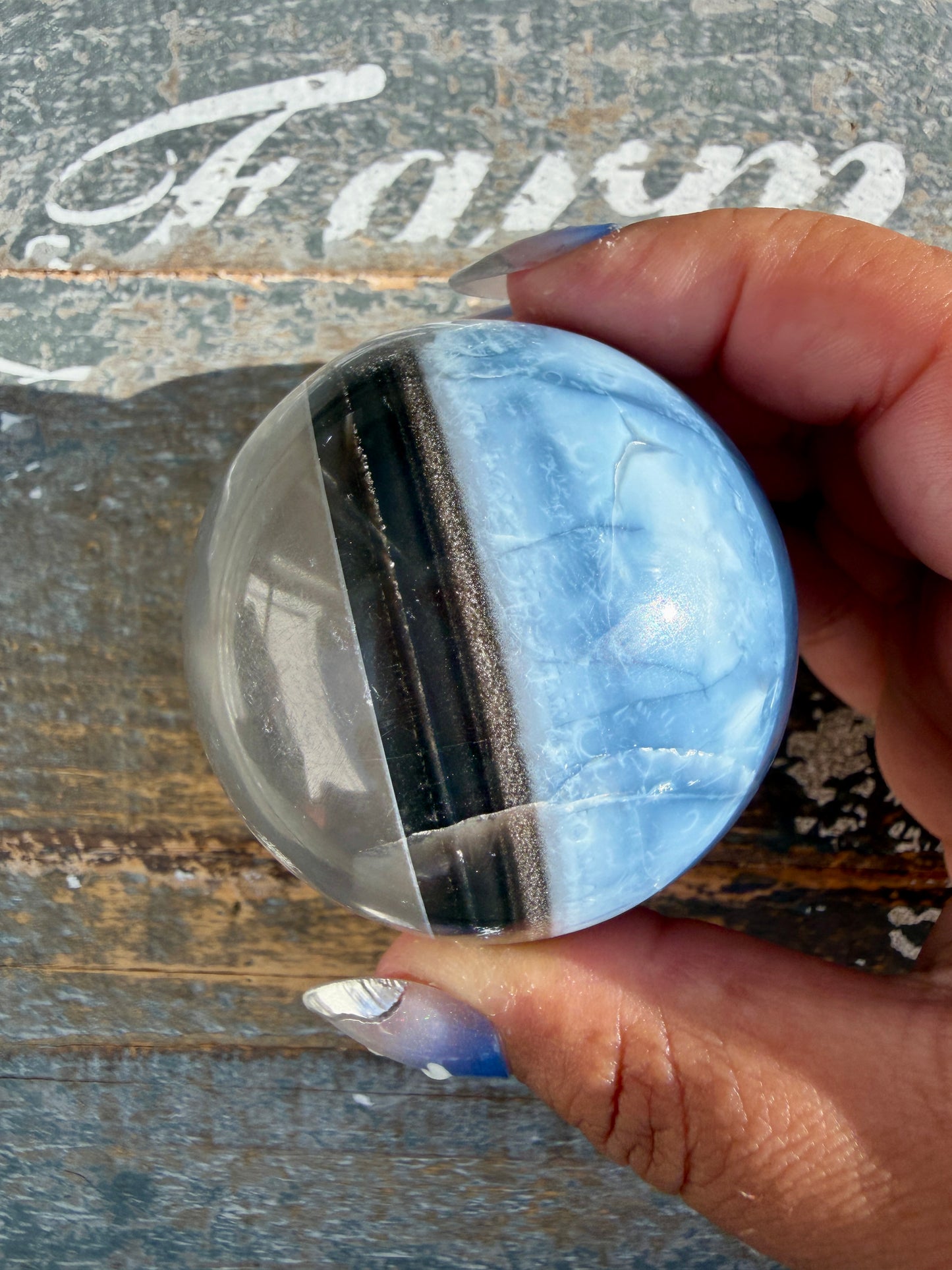 Gorgeous Blue Opal Sphere | India | Opt 40