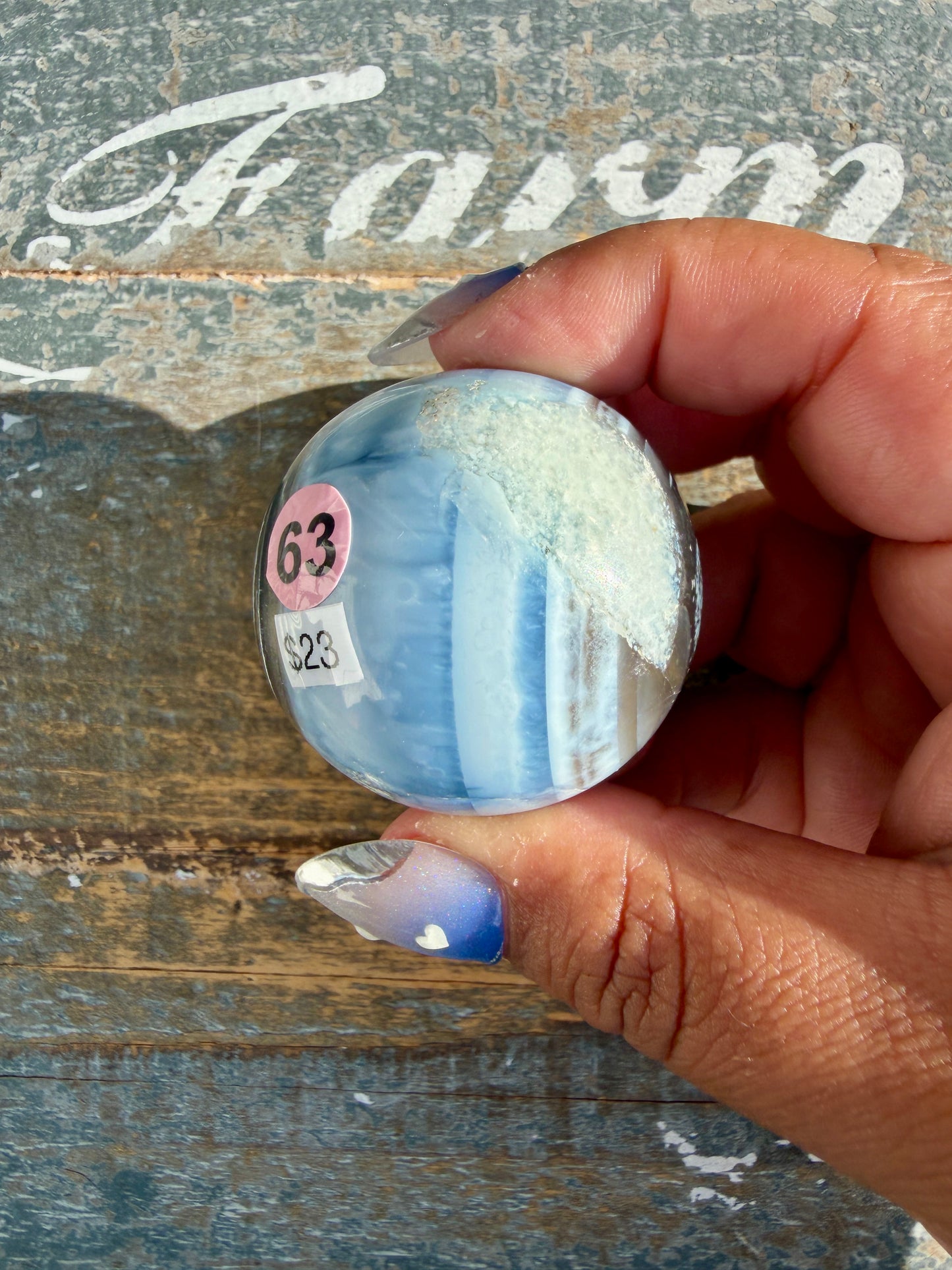 Gorgeous Blue Opal Sphere | India | Opt 63