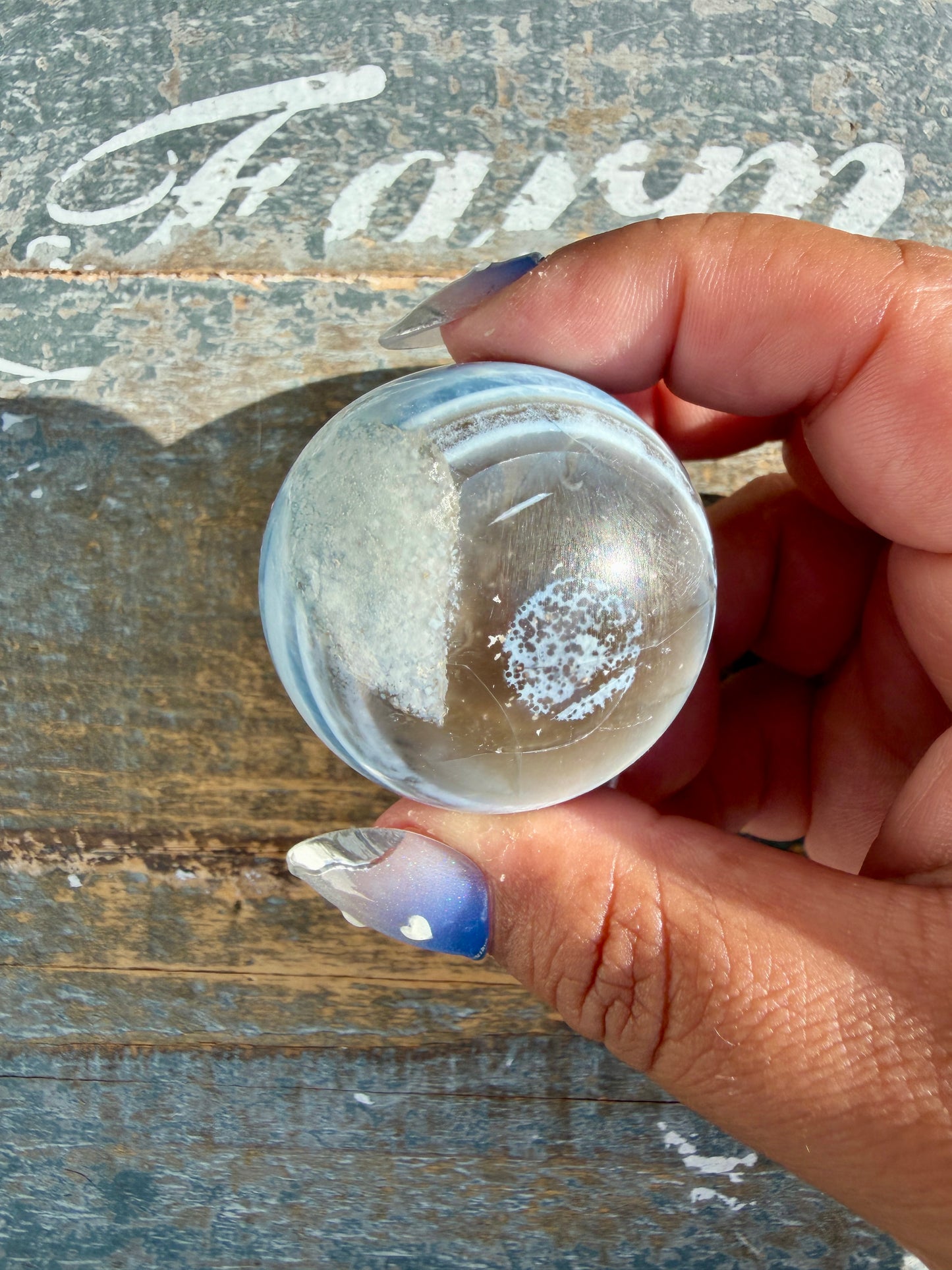 Gorgeous Blue Opal Sphere | India | Opt 63