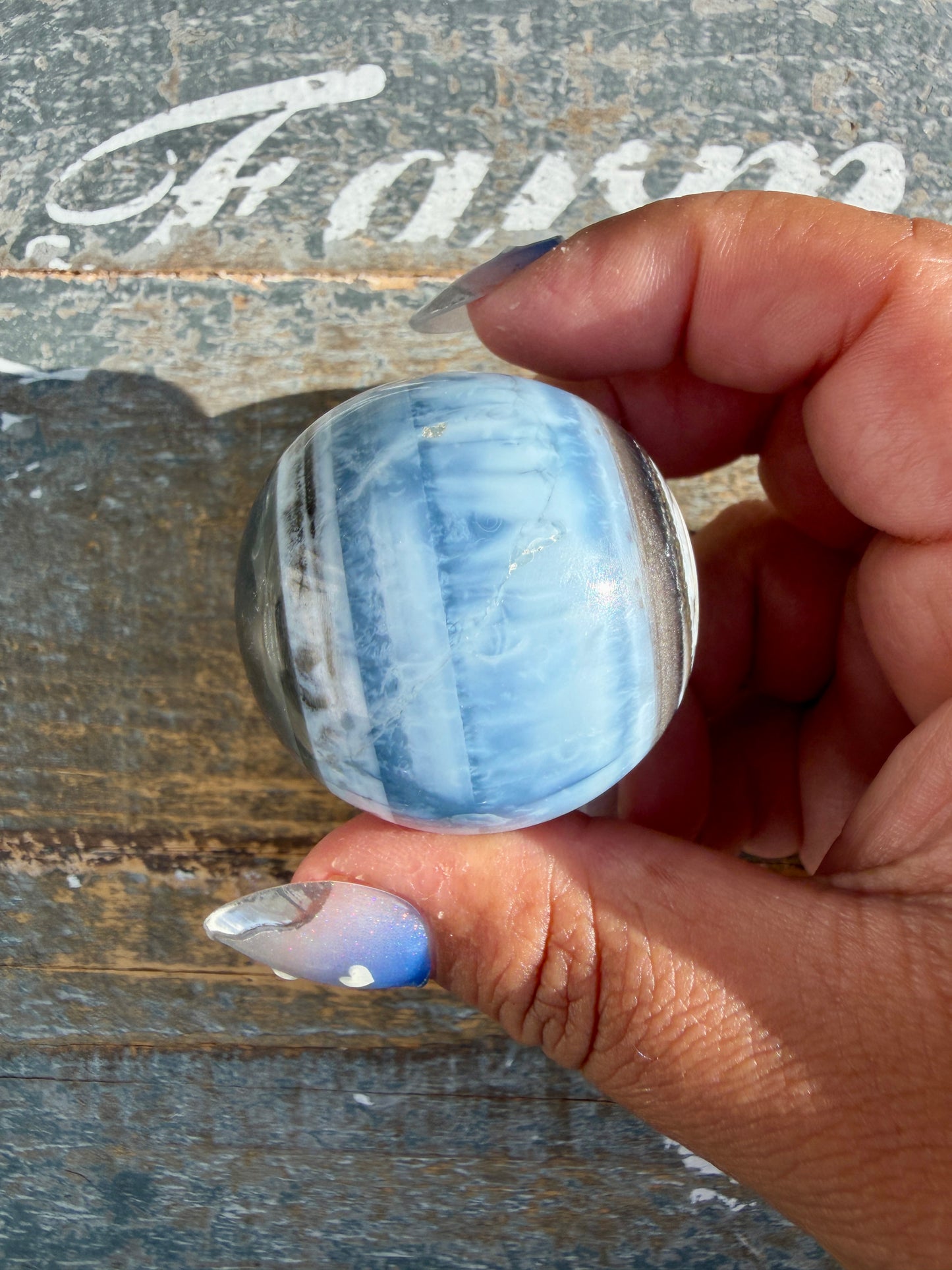 Gorgeous Blue Opal Sphere | India | Opt 63