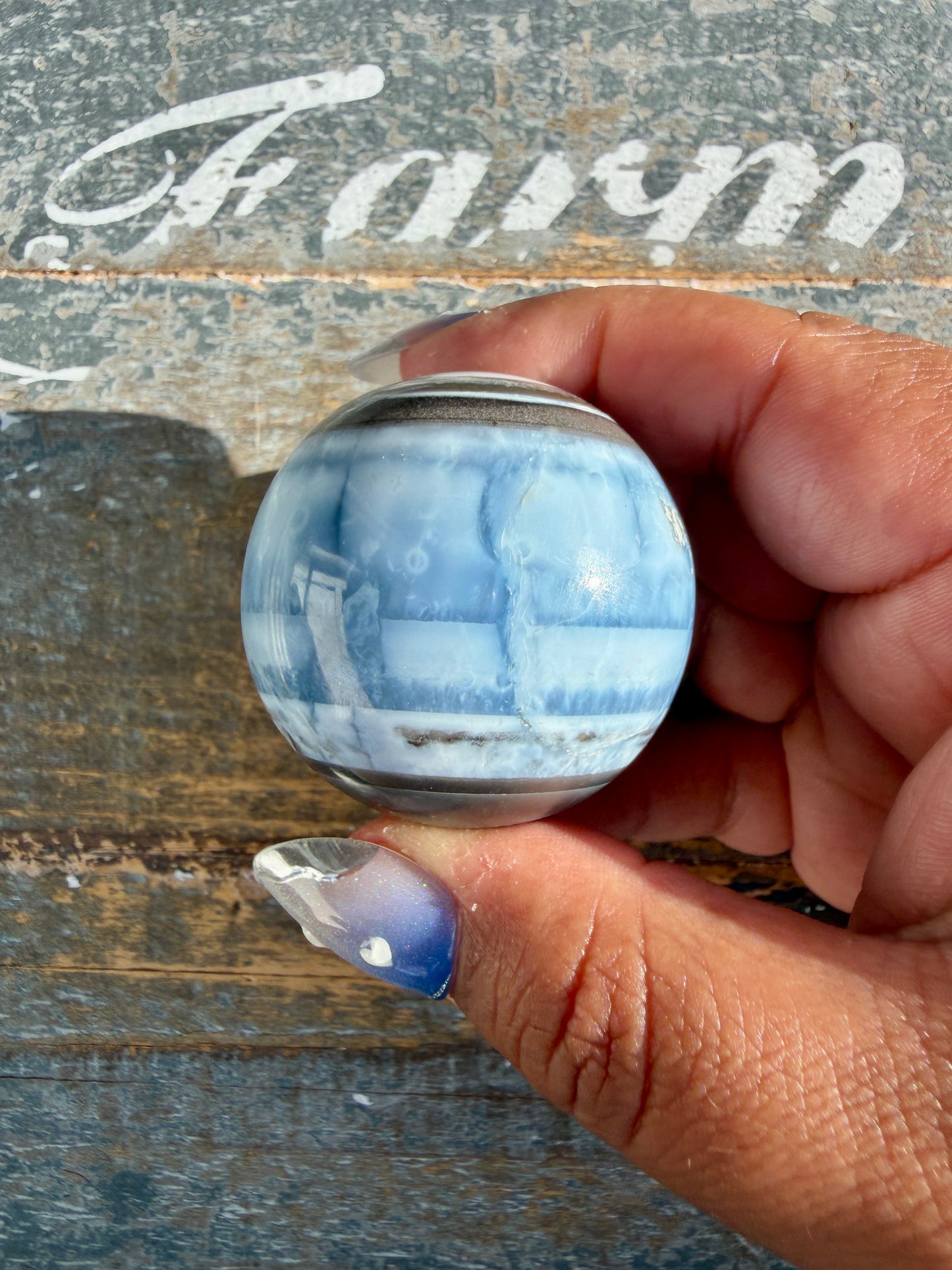 Gorgeous Blue Opal Sphere | India | Opt 63
