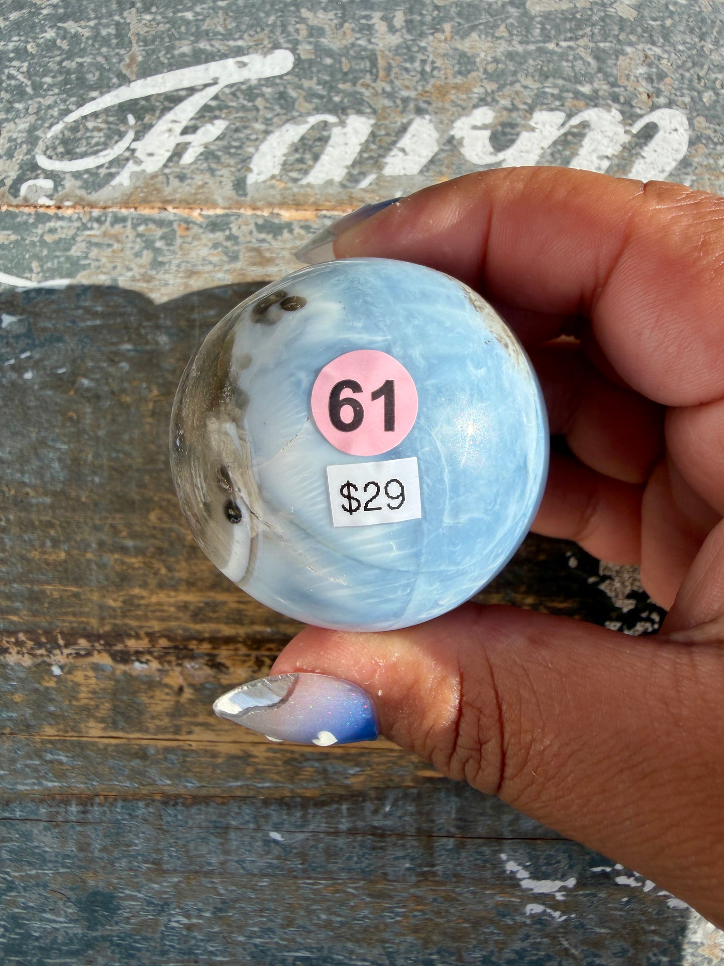 Gorgeous Blue Opal Sphere | India | Opt 61