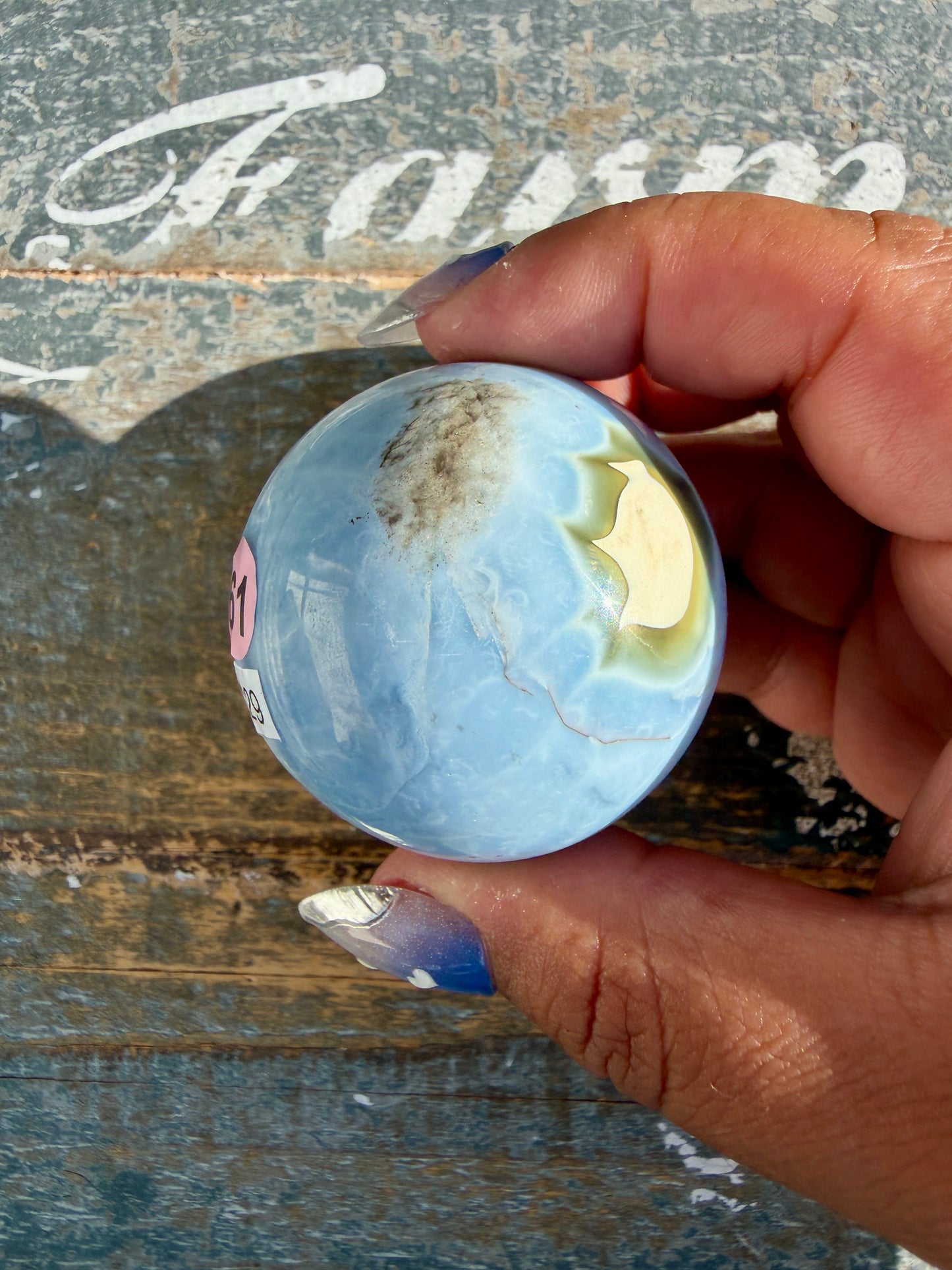 Gorgeous Blue Opal Sphere | India | Opt 61