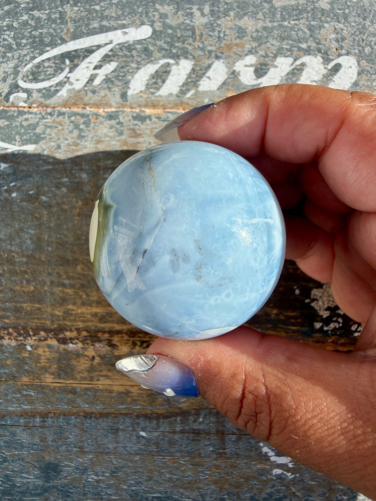 Gorgeous Blue Opal Sphere | India | Opt 61