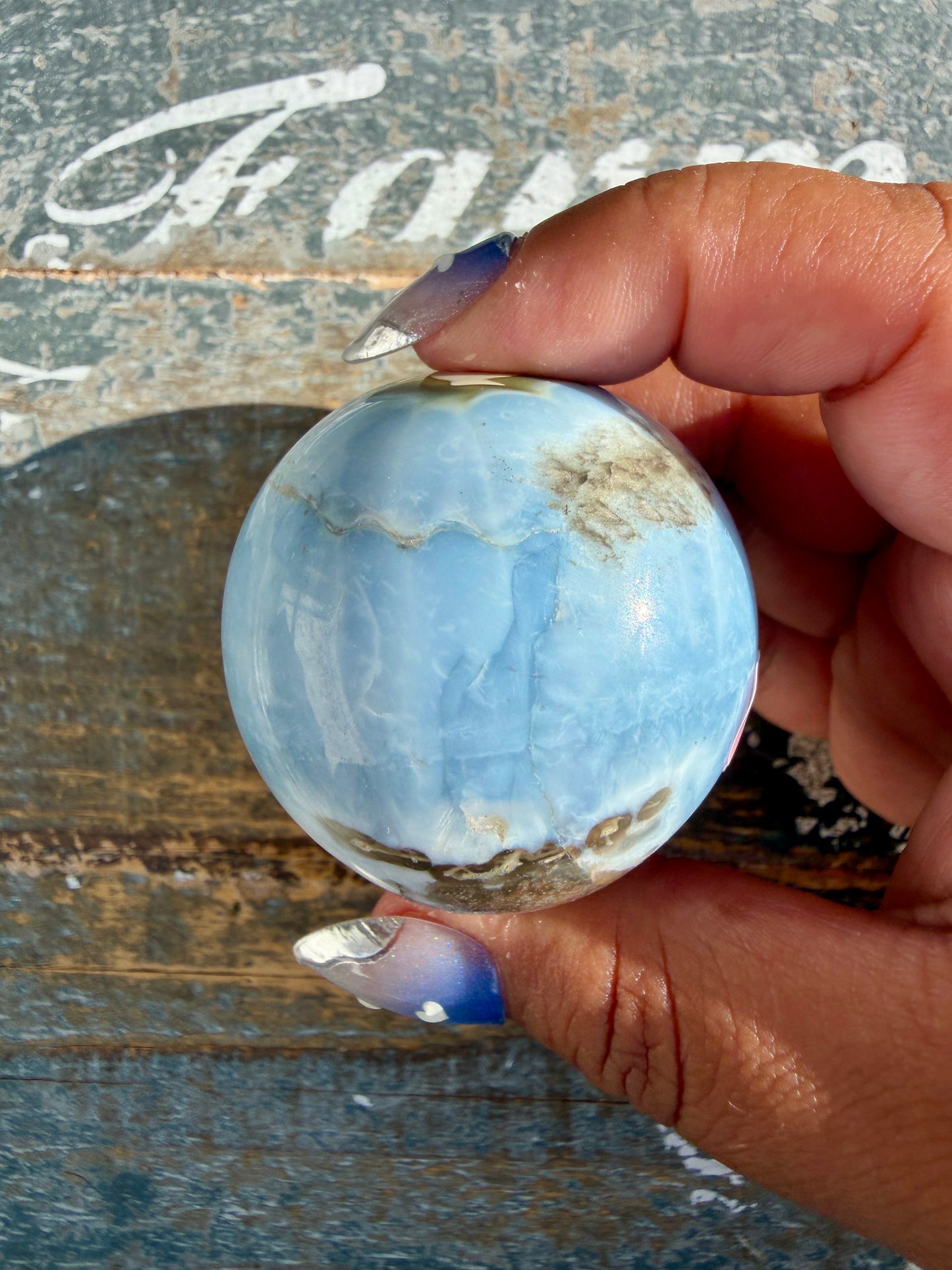 Gorgeous Blue Opal Sphere | India | Opt 61