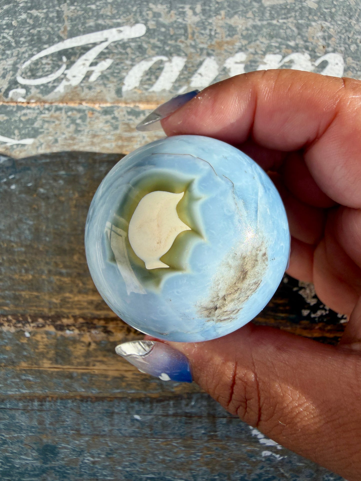 Gorgeous Blue Opal Sphere | India | Opt 61