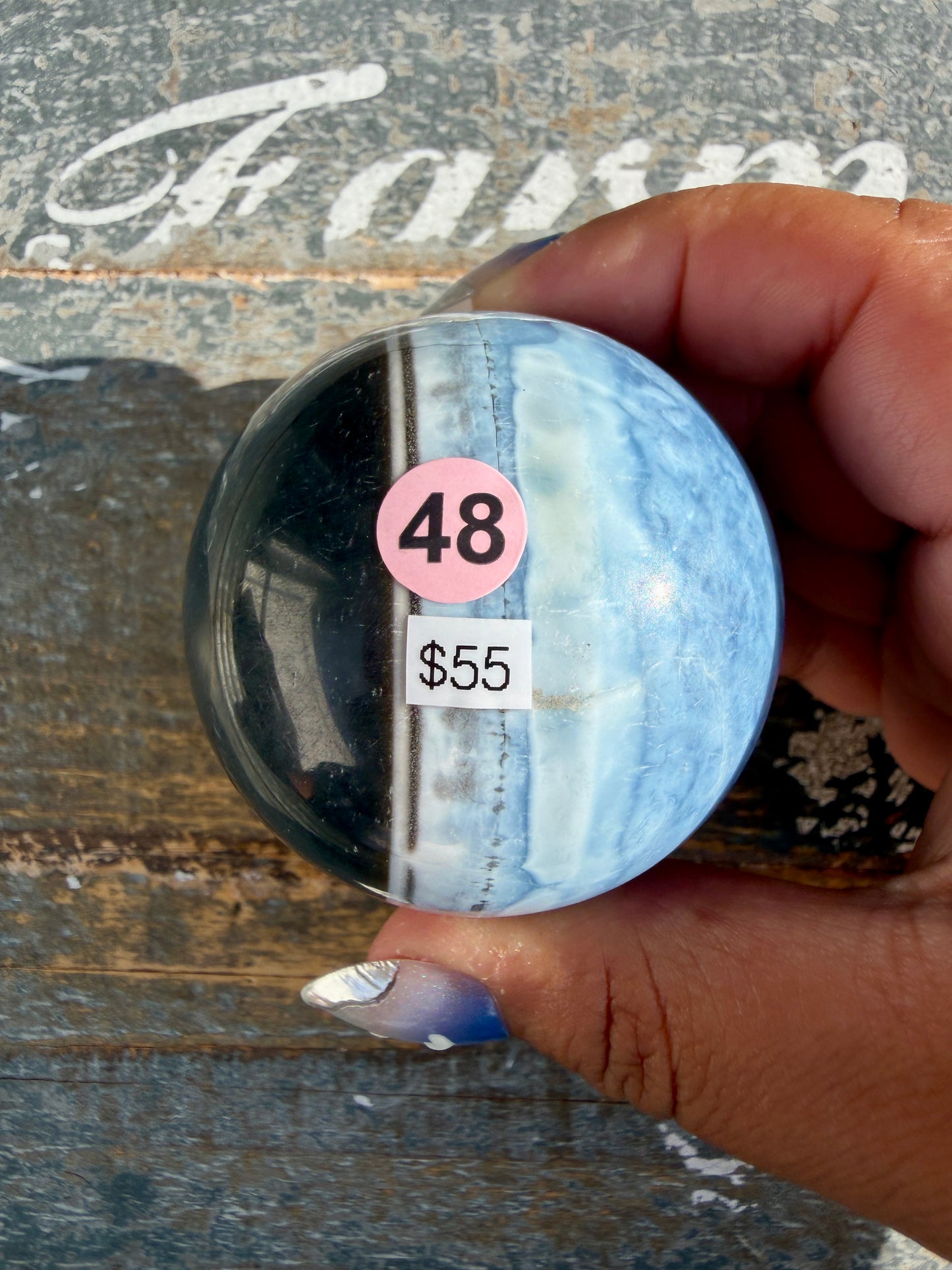 Gorgeous Blue Opal Sphere | India | Opt 48