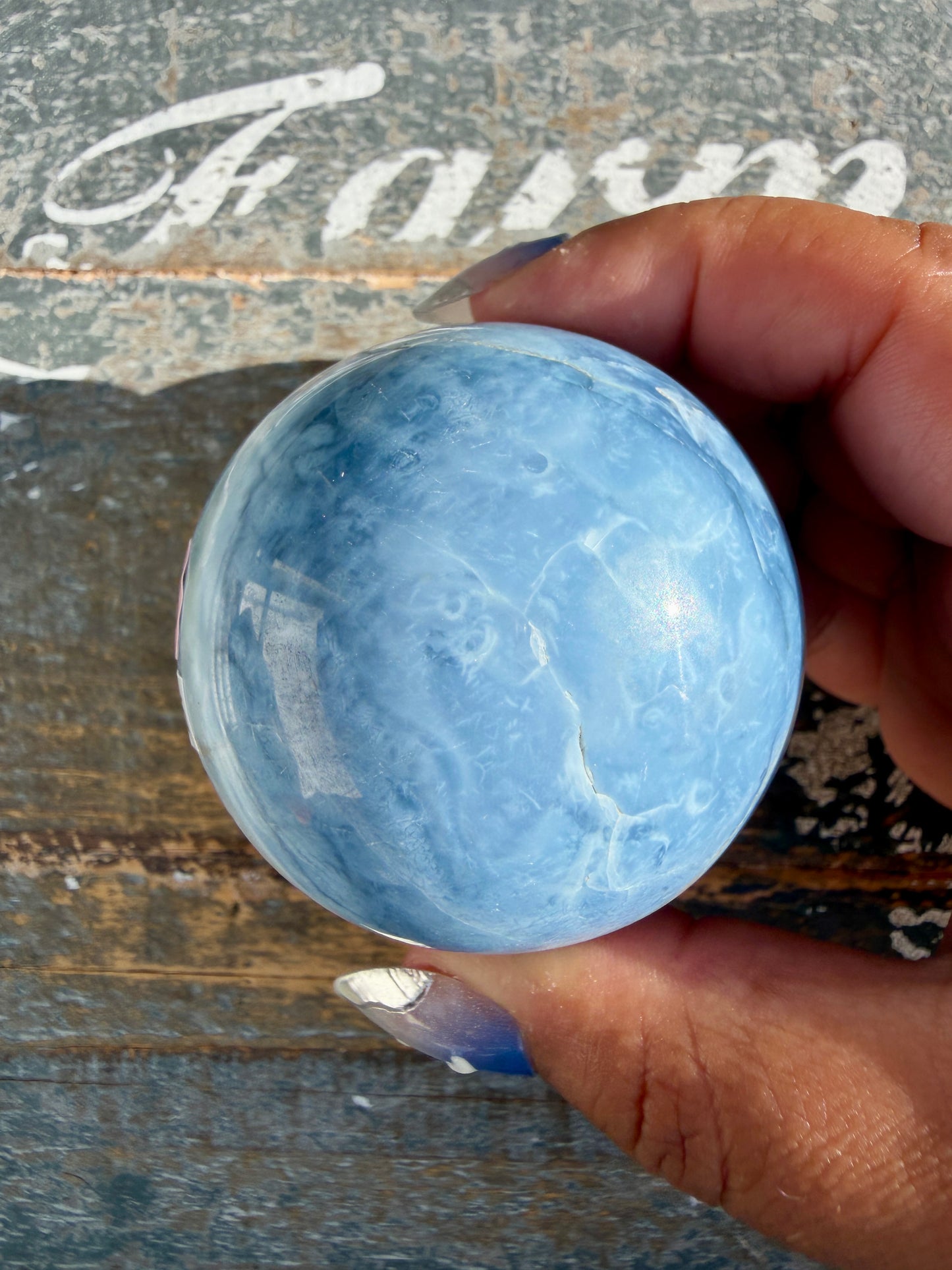 Gorgeous Blue Opal Sphere | India | Opt 48
