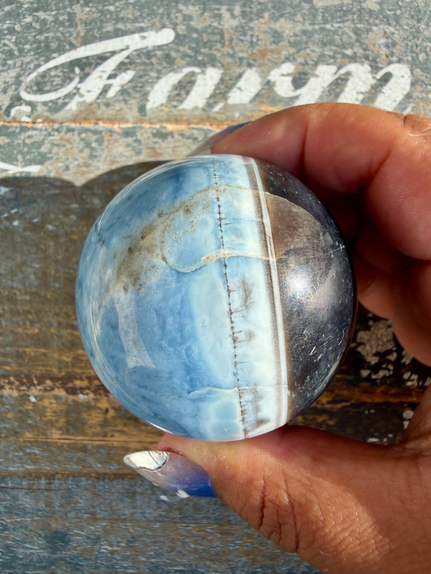 Gorgeous Blue Opal Sphere | India | Opt 48