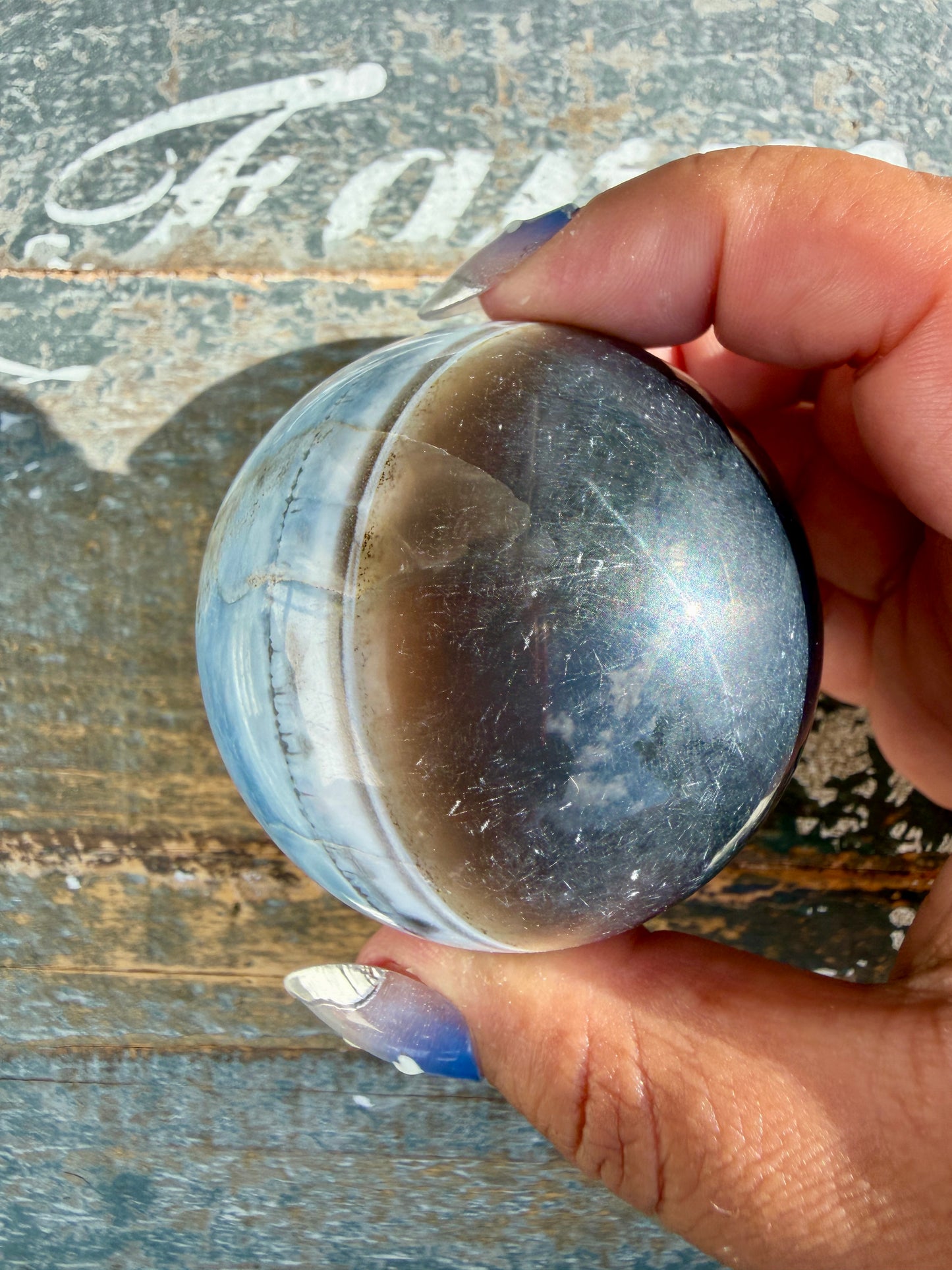 Gorgeous Blue Opal Sphere | India | Opt 48