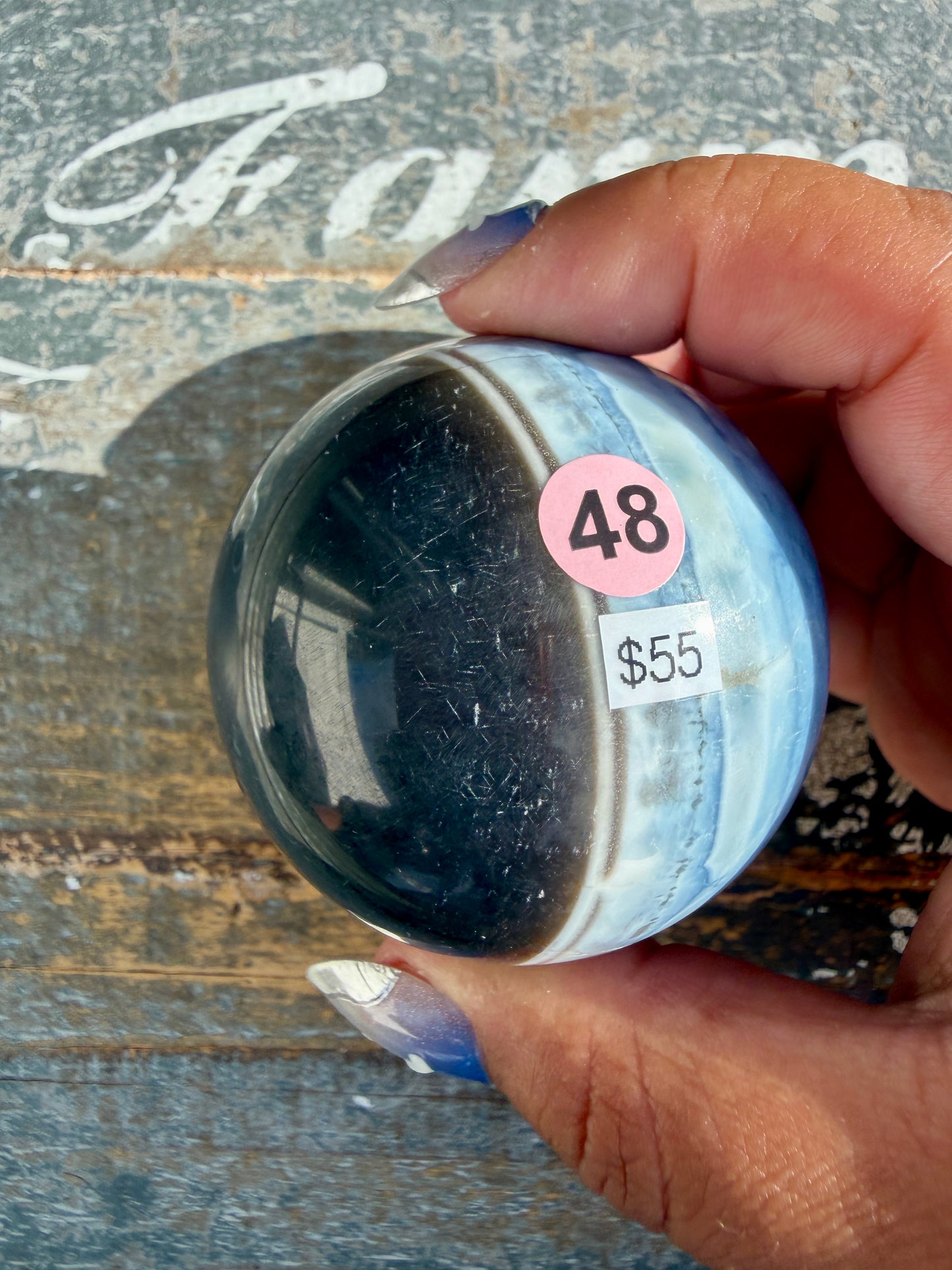Gorgeous Blue Opal Sphere | India | Opt 48