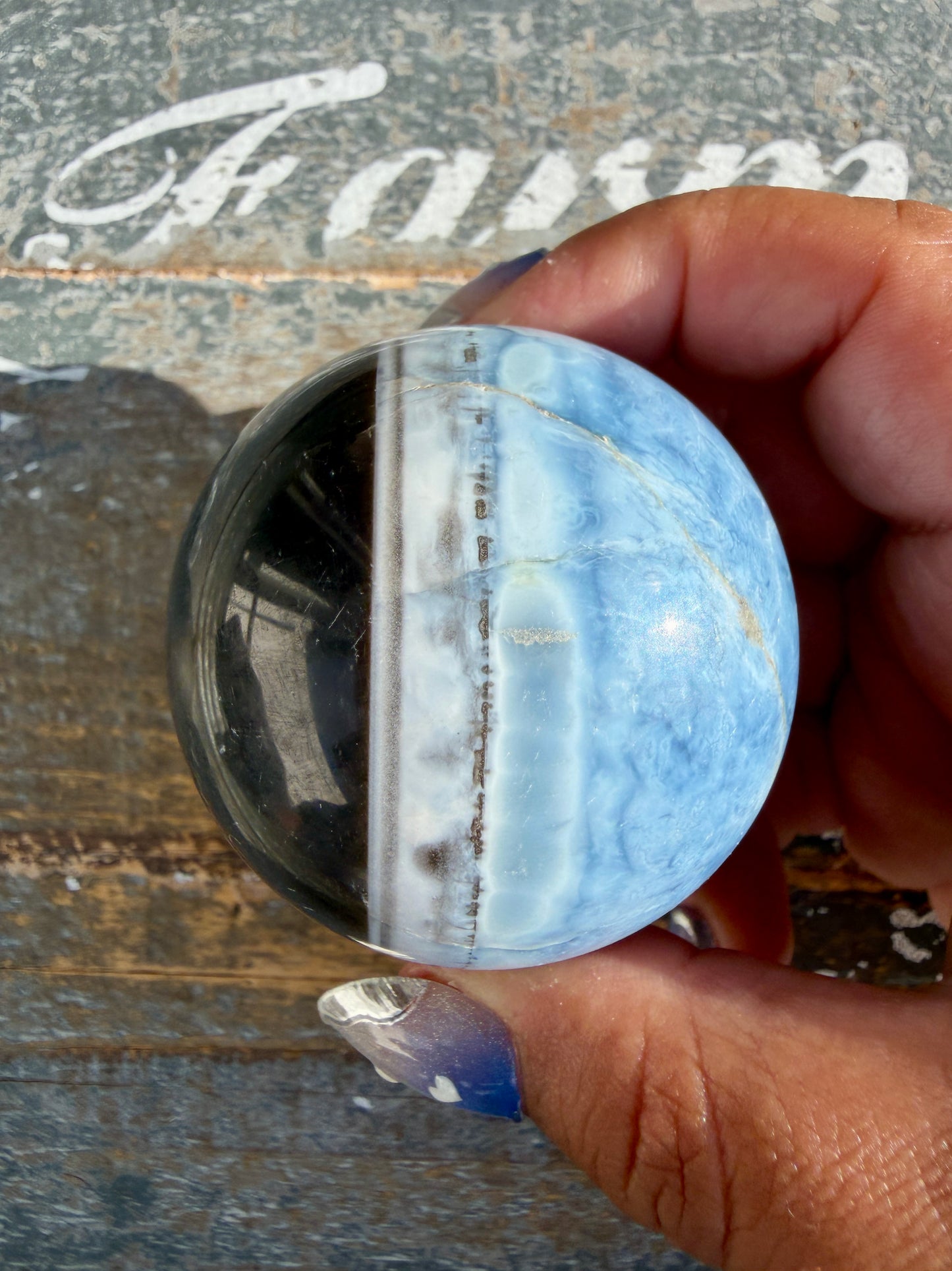 Gorgeous Blue Opal Sphere | India | Opt 48