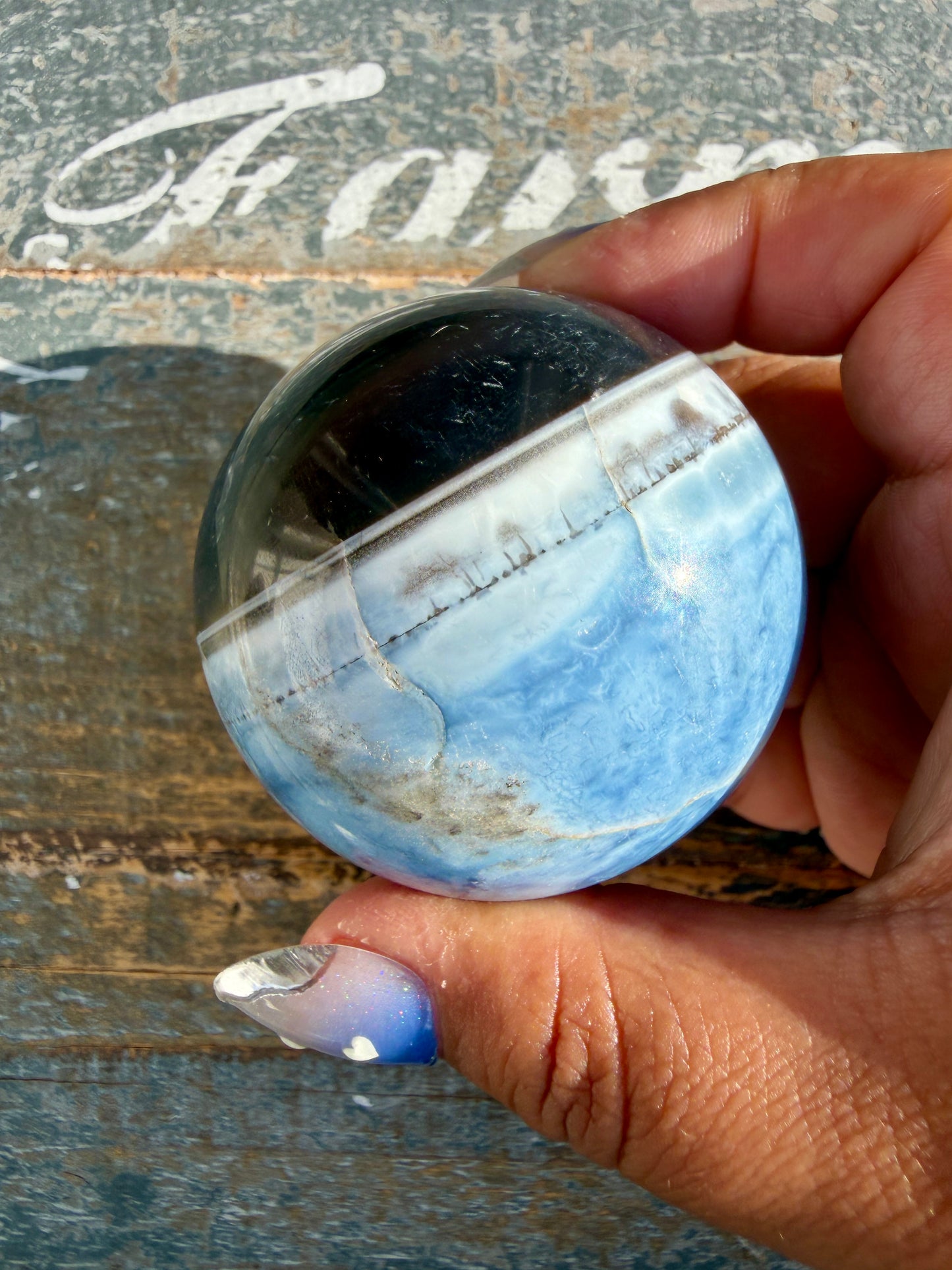 Gorgeous Blue Opal Sphere | India | Opt 48
