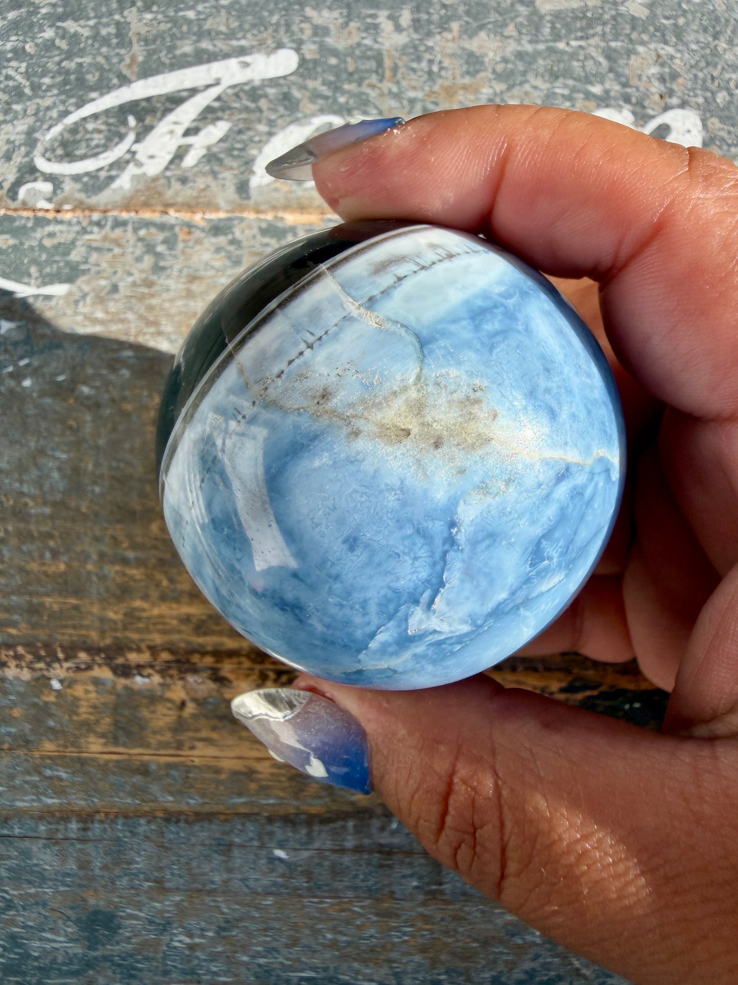 Gorgeous Blue Opal Sphere | India | Opt 48