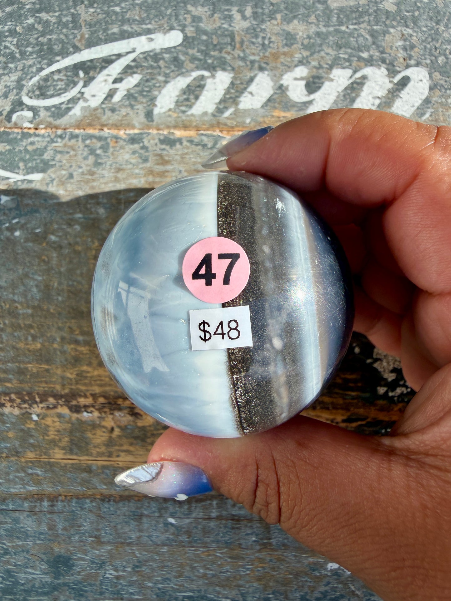 Gorgeous Blue Opal Sphere | India | Opt 47