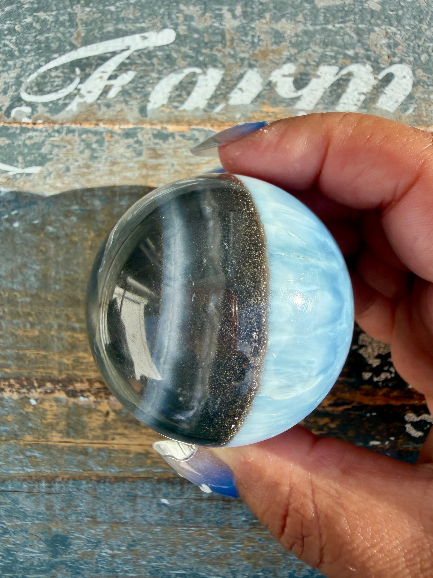 Gorgeous Blue Opal Sphere | India | Opt 47