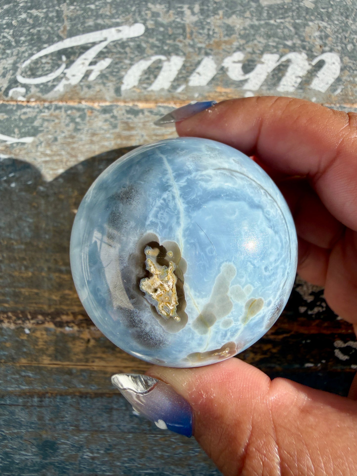 Gorgeous Blue Opal Sphere | India | Opt 47