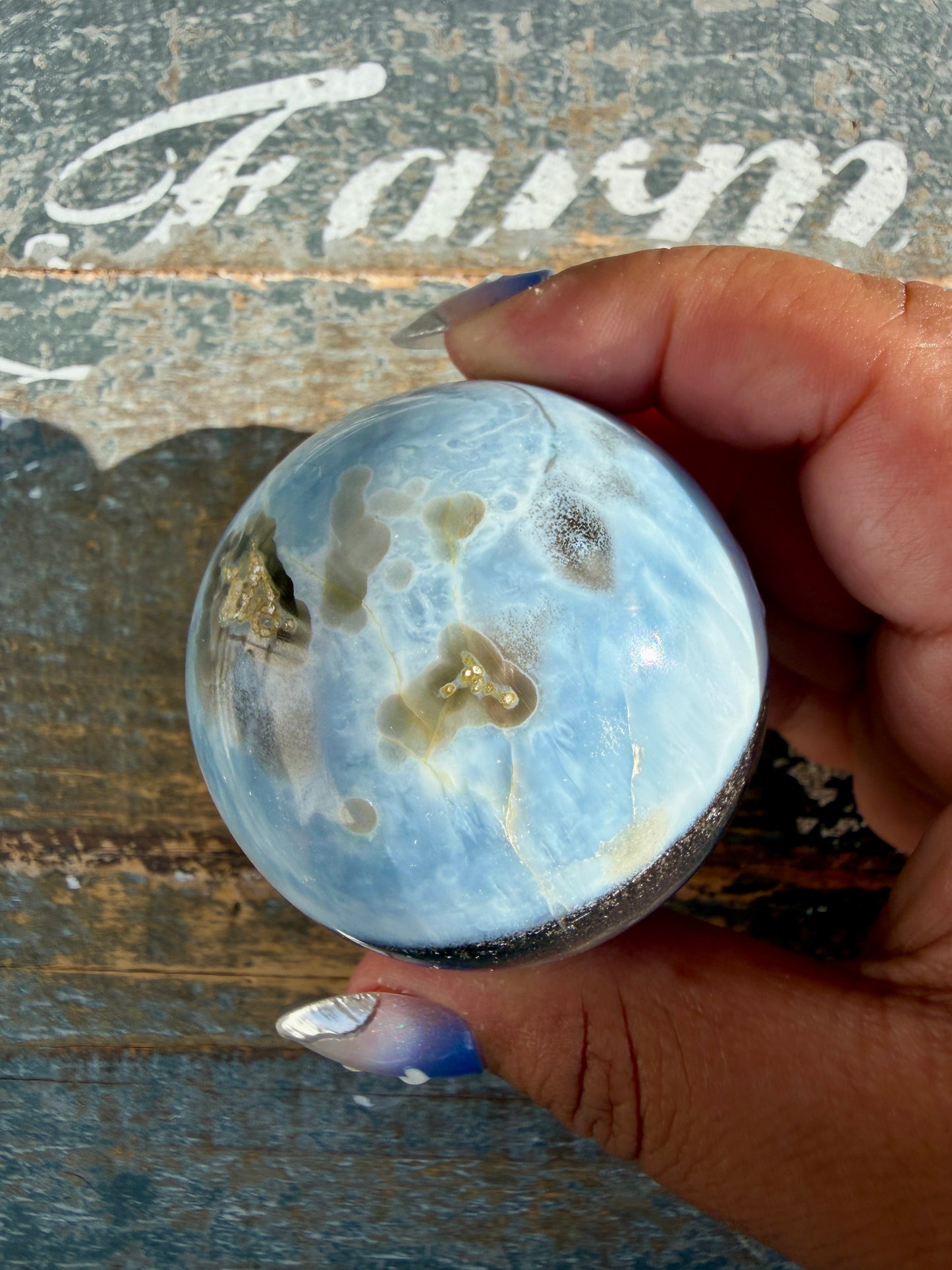 Gorgeous Blue Opal Sphere | India | Opt 47