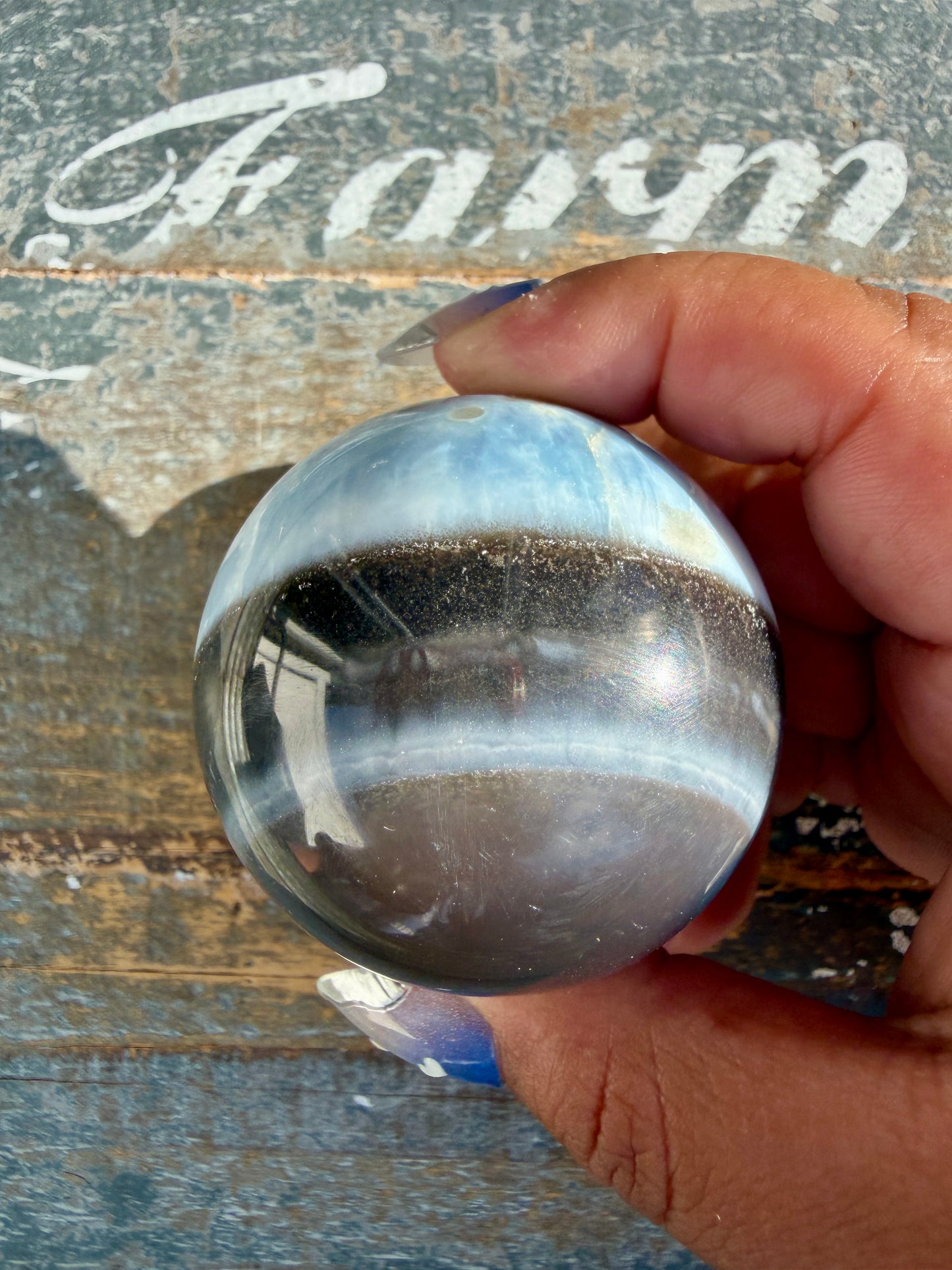 Gorgeous Blue Opal Sphere | India | Opt 47