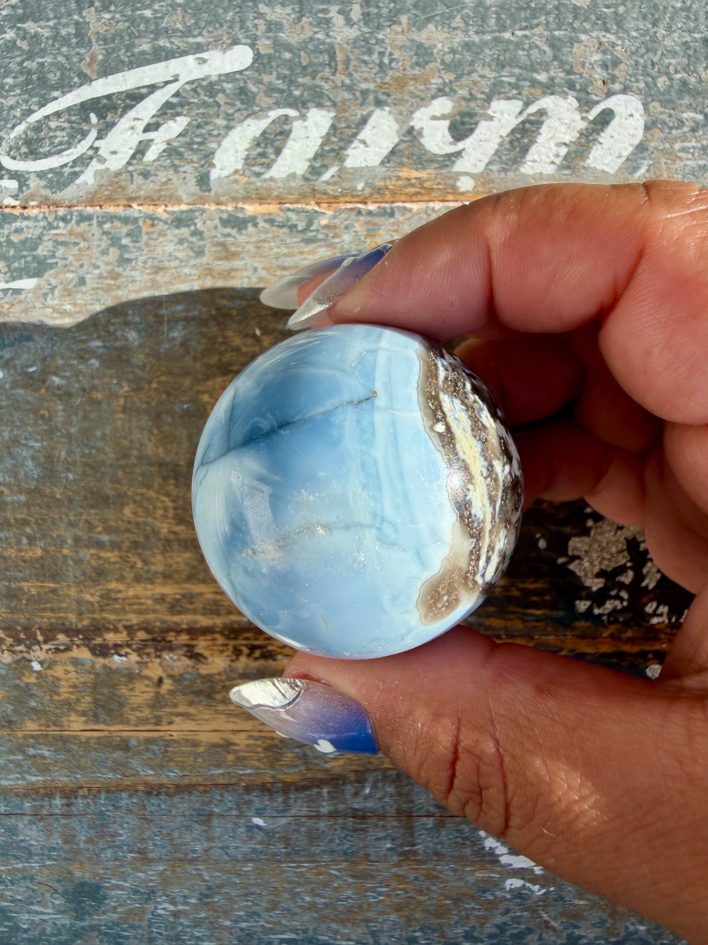 Gorgeous Blue Opal Sphere | India | Opt 62
