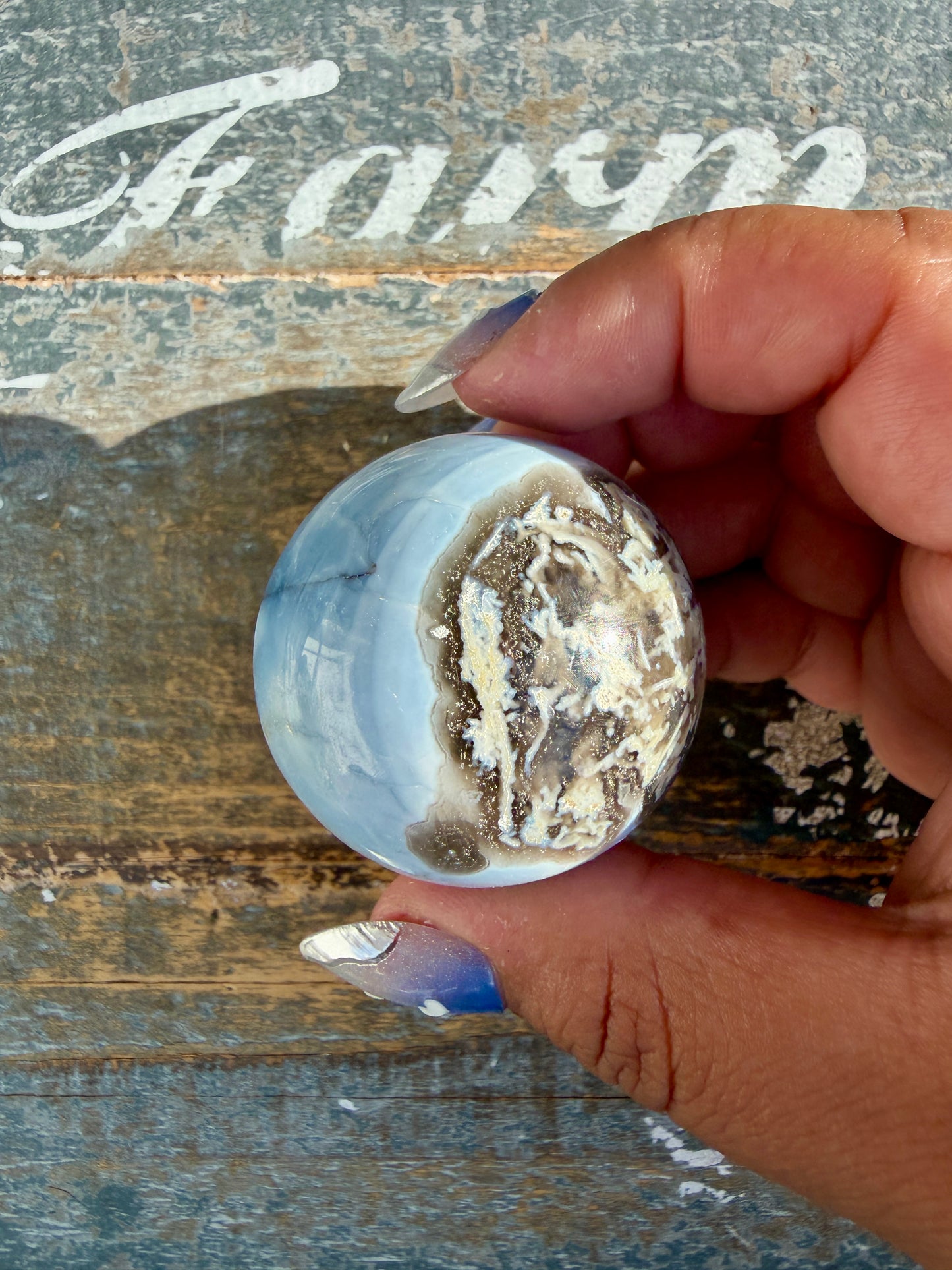 Gorgeous Blue Opal Sphere | India | Opt 62