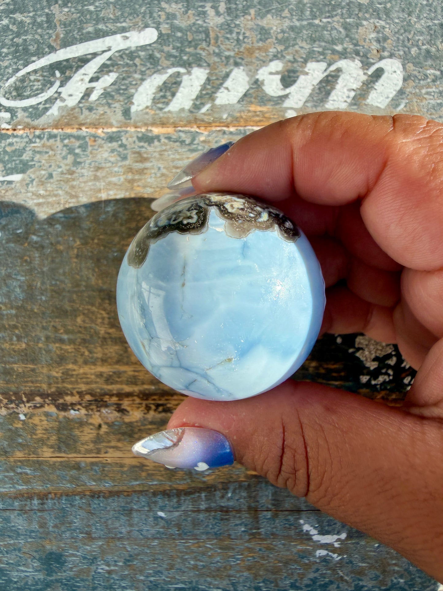 Gorgeous Blue Opal Sphere | India | Opt 62