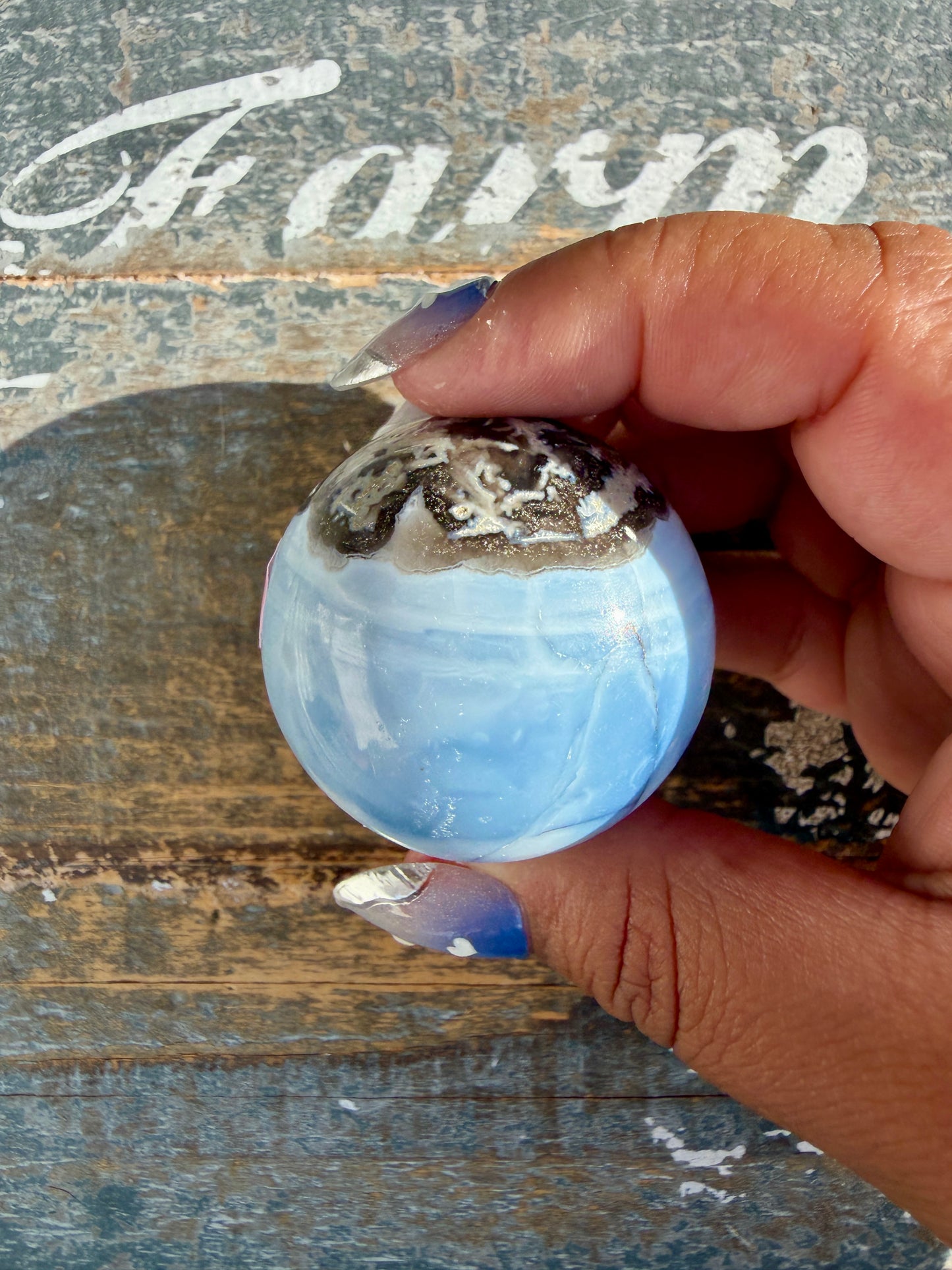 Gorgeous Blue Opal Sphere | India | Opt 62