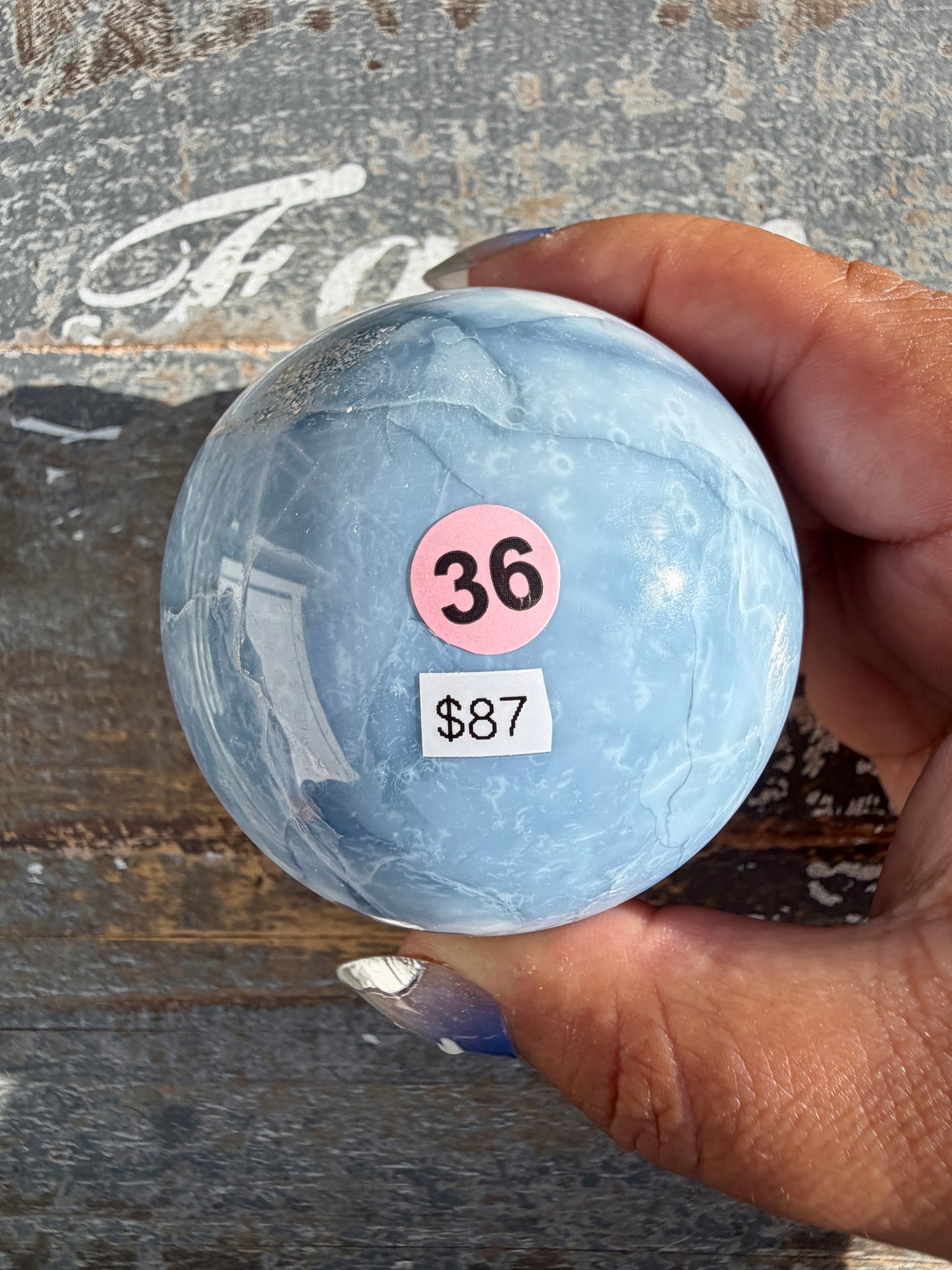 Gorgeous Blue Opal Sphere | India | Opt 36